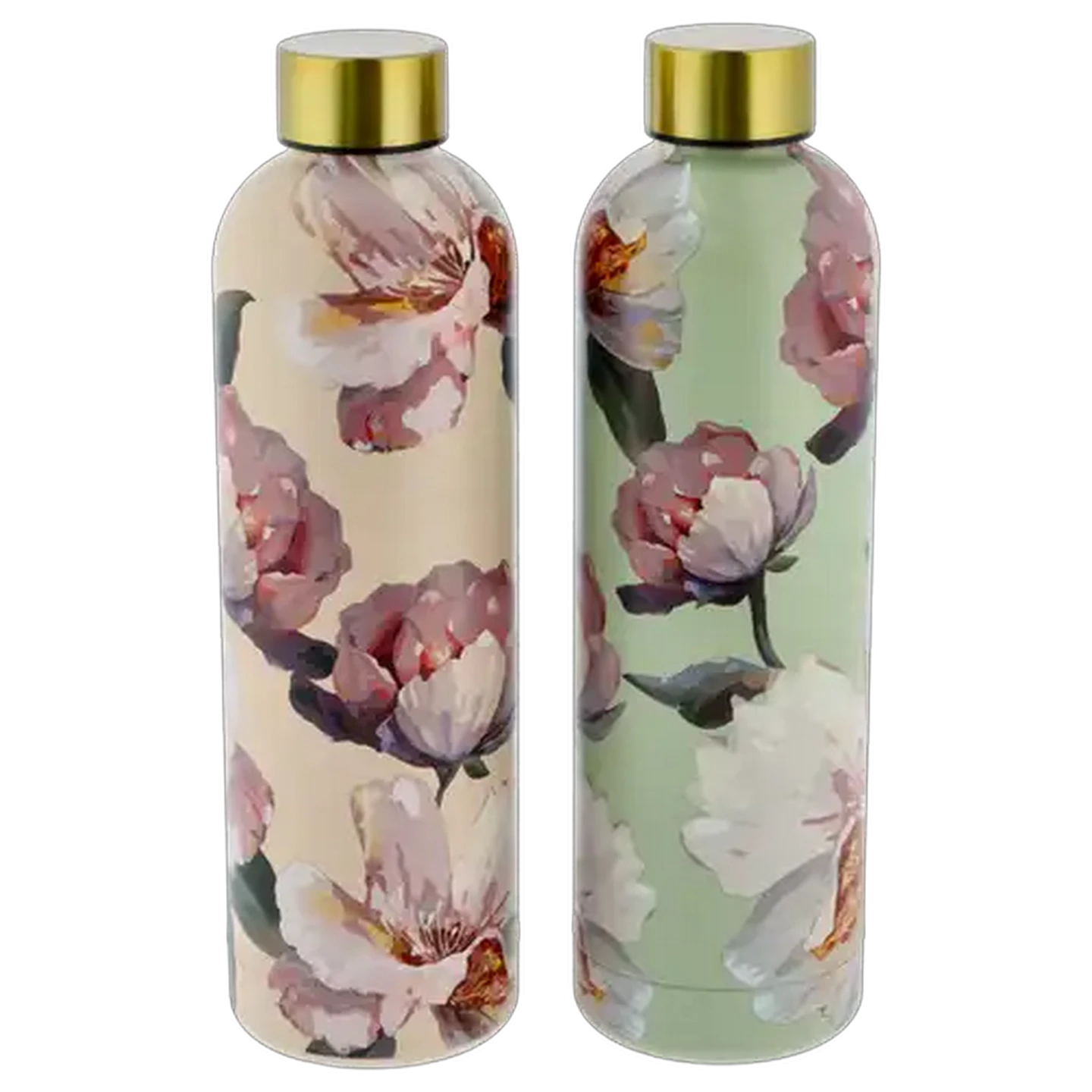 Image of Floral Stainless Steel Travel Bottle 750ml (Colour May Vary)