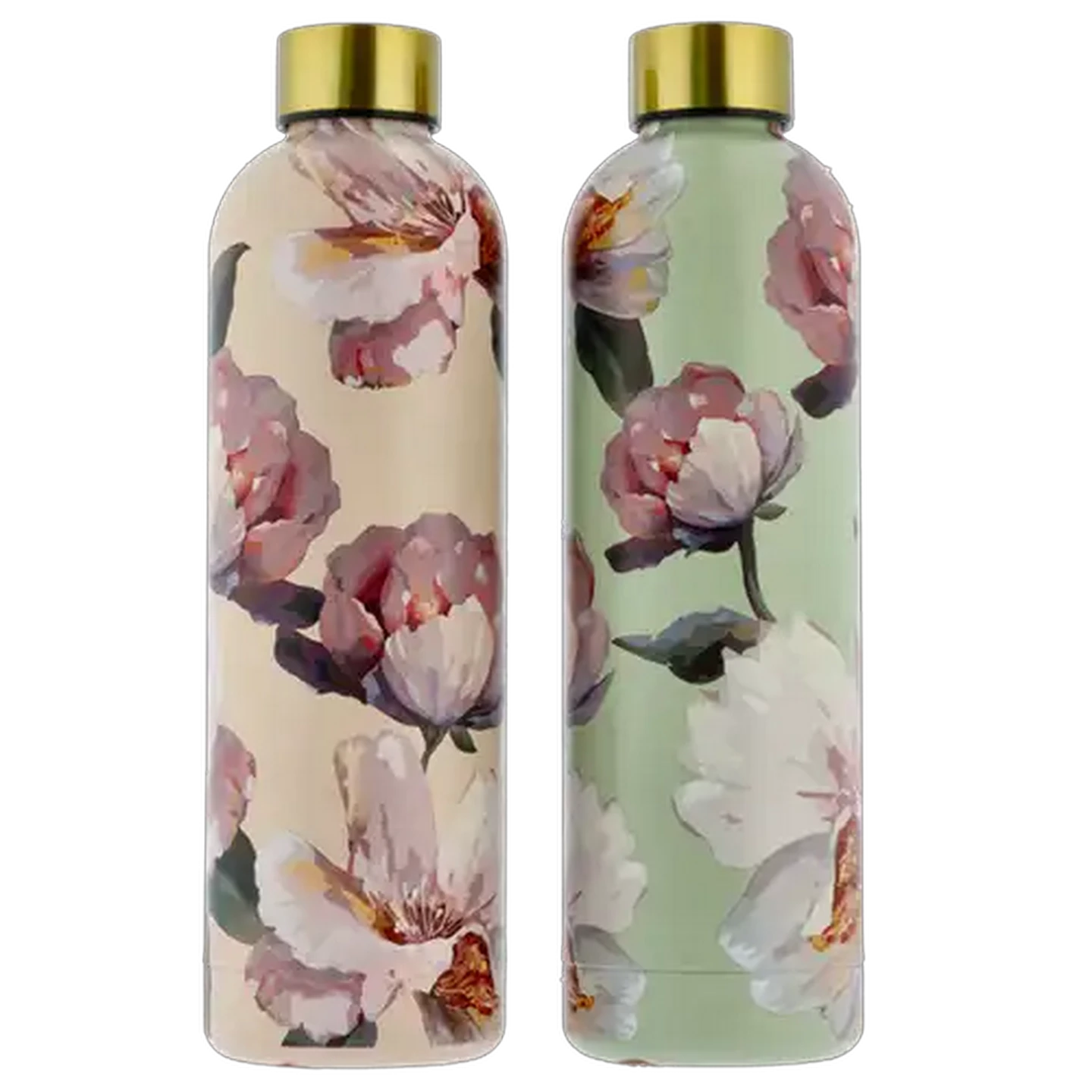 Image of Floral Stainless Steel Travel Bottle 750ml (Colour May Vary)