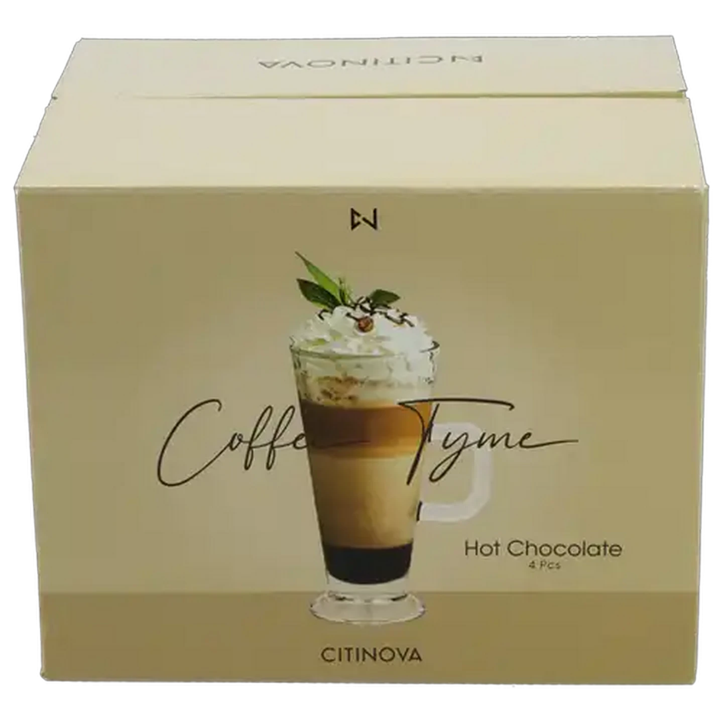 Image of Hot Chocolate Coffee Tyme Glass 4 Piece