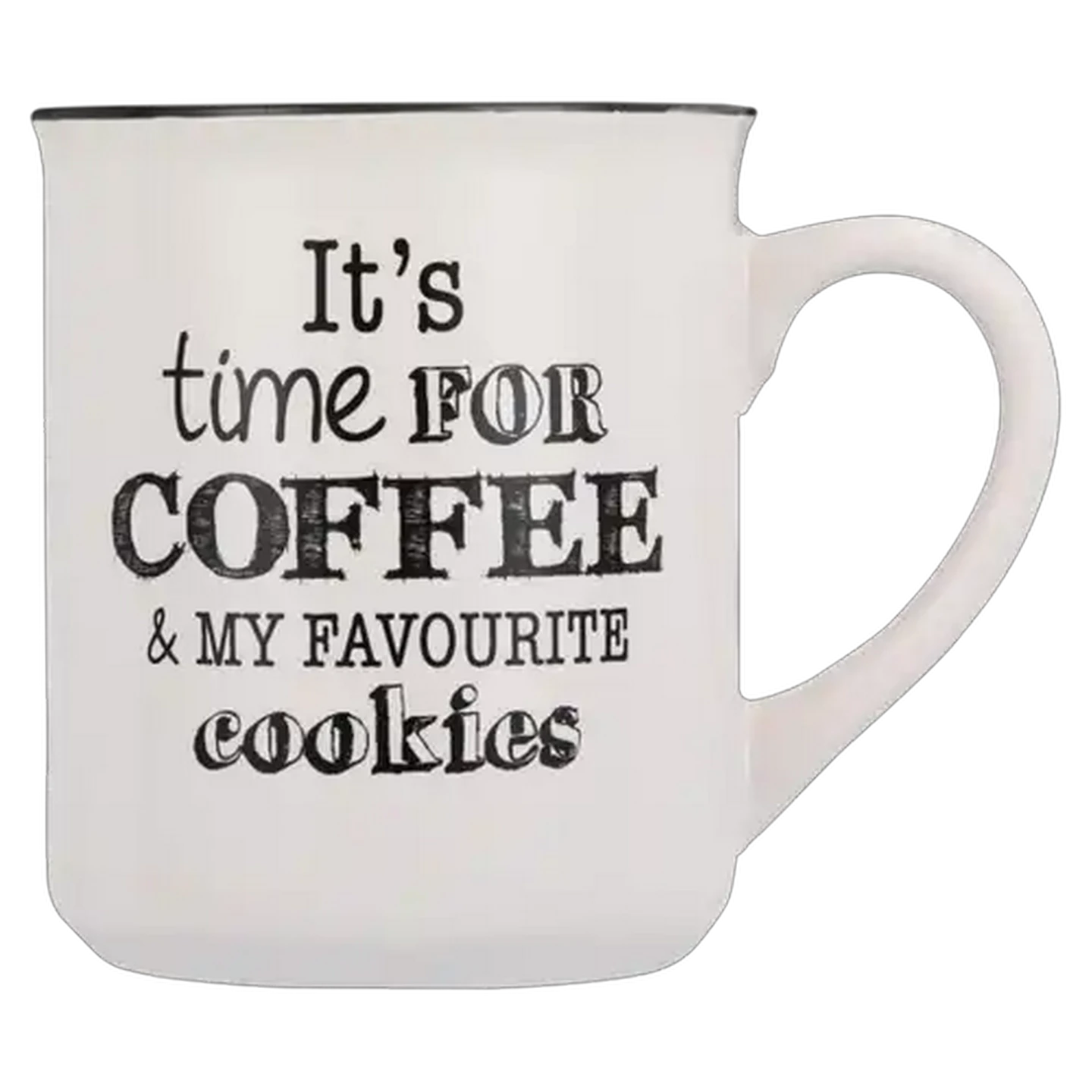 Image of Enamel Slogan Coffee Mug