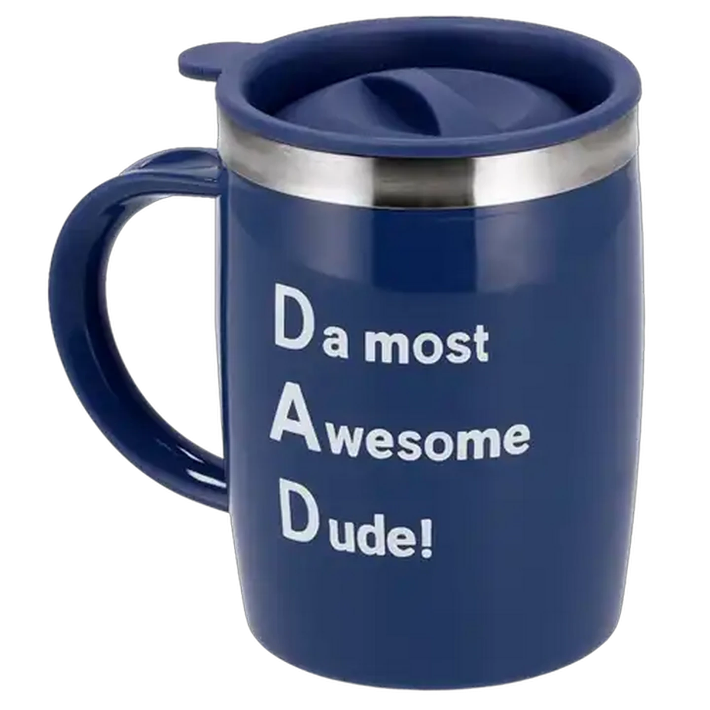 Image of Dad Plastic & Stainless Steel Travel Mug 400ml (Design May Vary)