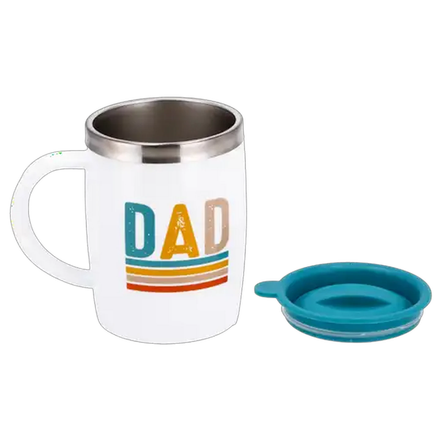 Image of Dad Plastic & Stainless Steel Travel Mug 400ml (Design May Vary)
