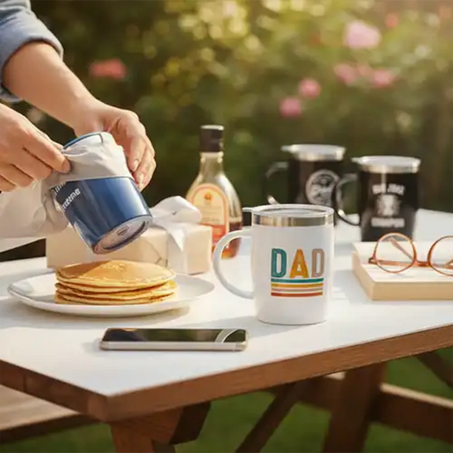 Image of Dad Plastic & Stainless Steel Travel Mug 400ml (Design May Vary)