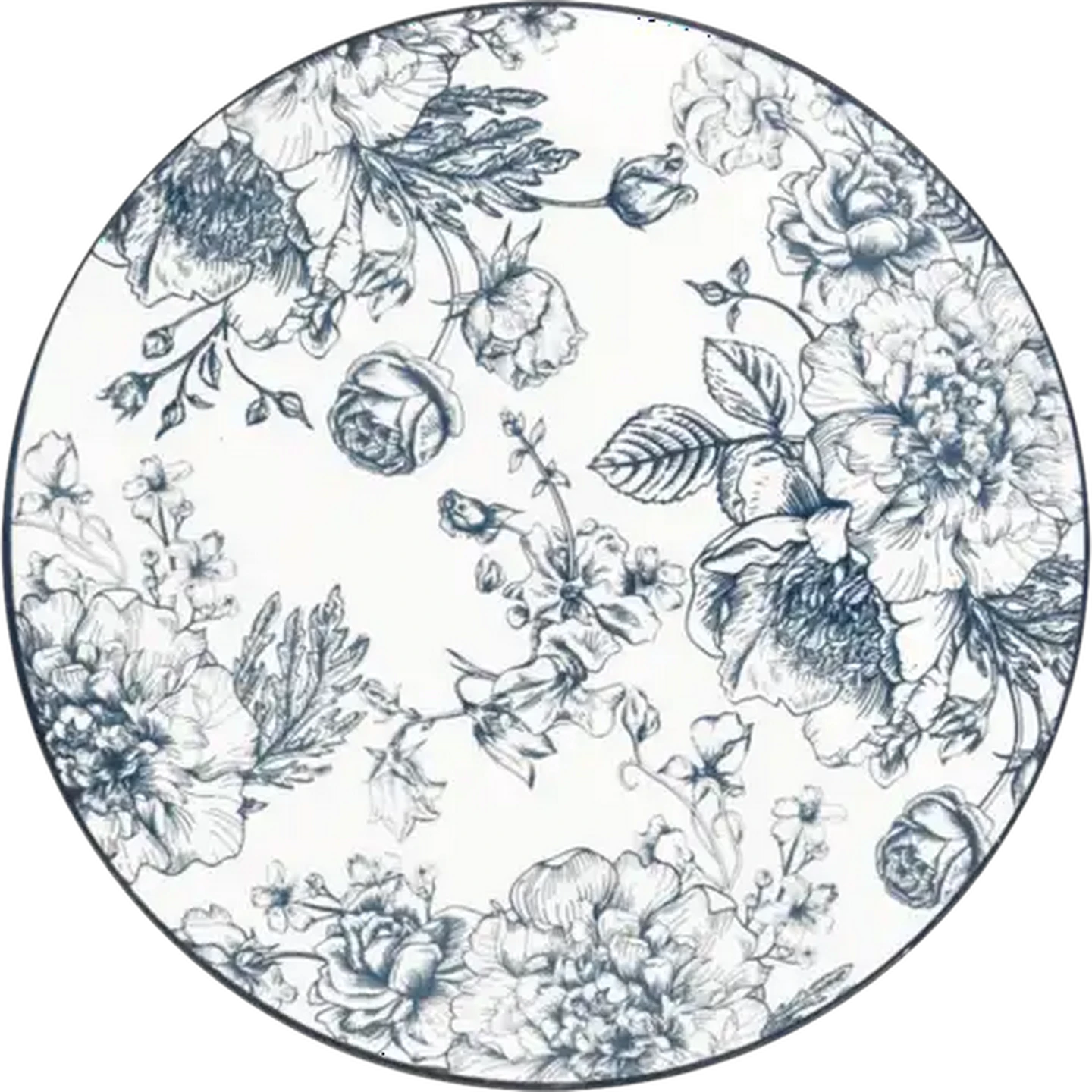 Image of Blue & White Floral Dinner Plate 26.7cm