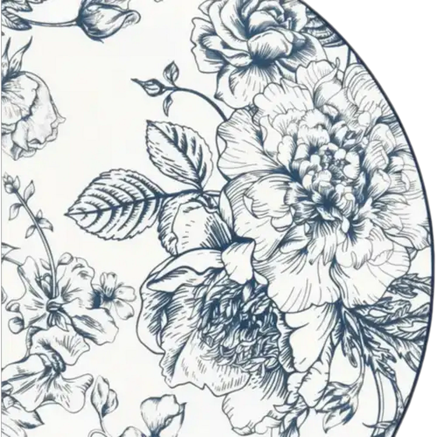 Image of Blue & White Floral Dinner Plate 26.7cm
