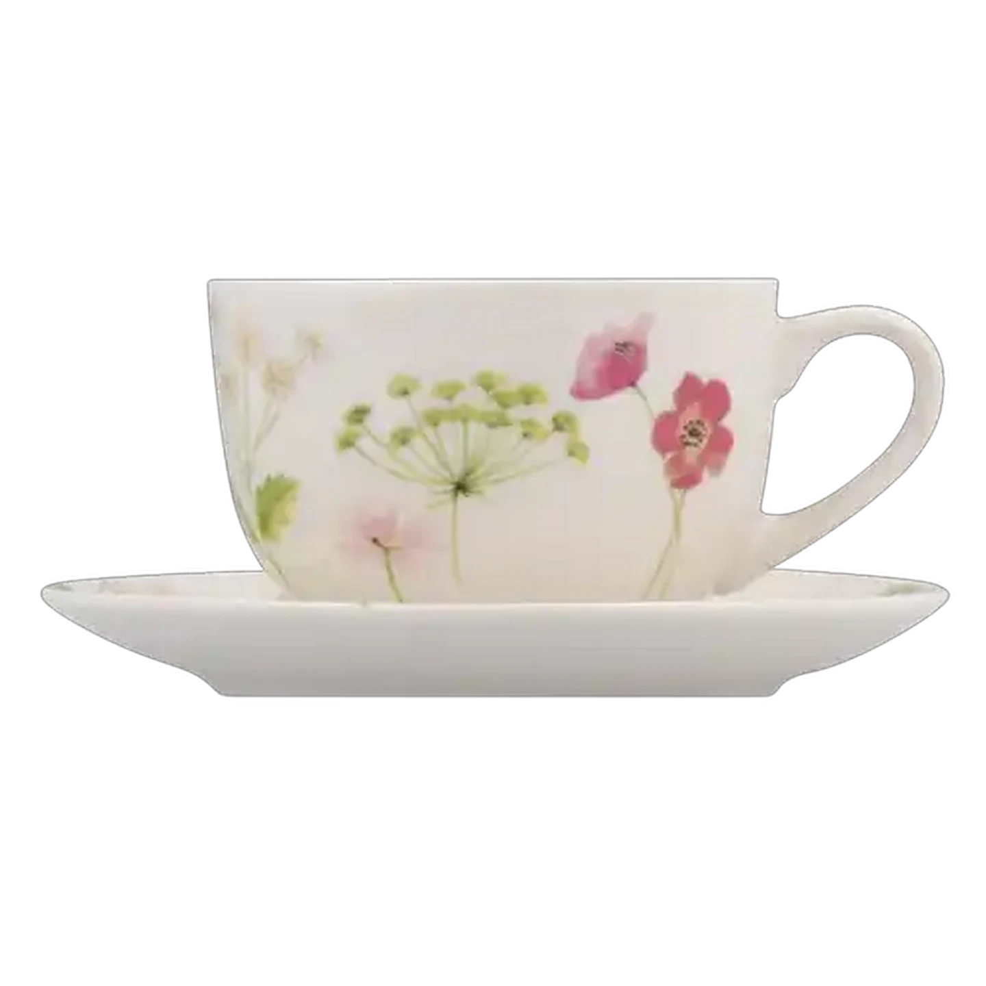 Image of White My Kitchen Cup & Saucer Set 2 Piece
