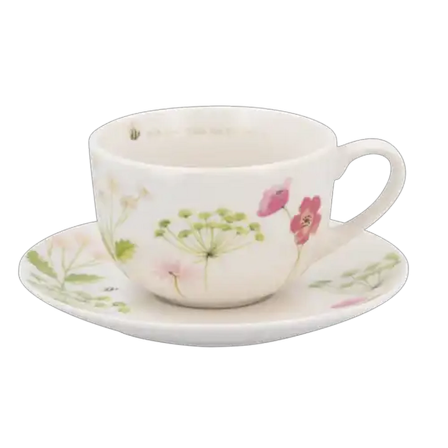 Image of White My Kitchen Cup & Saucer Set 2 Piece