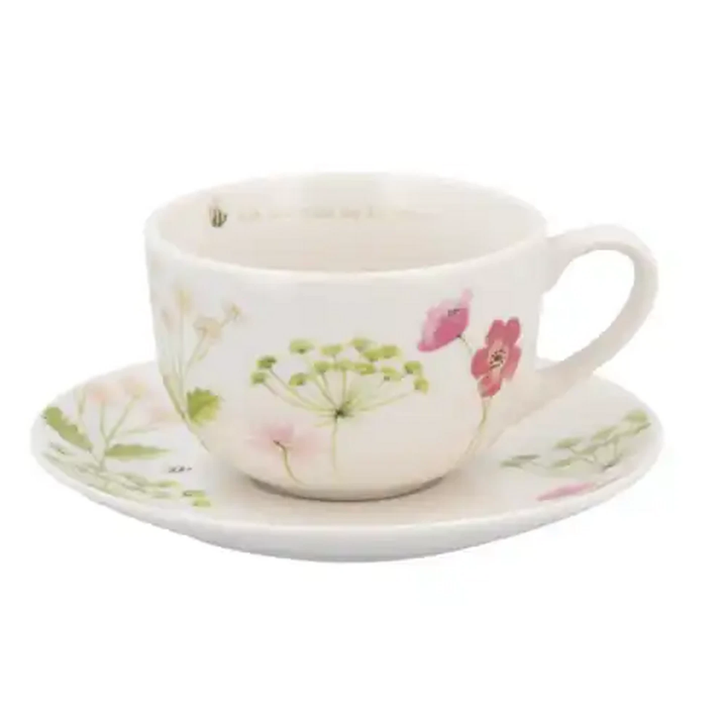 Image of White My Kitchen Cup & Saucer Set 2 Piece