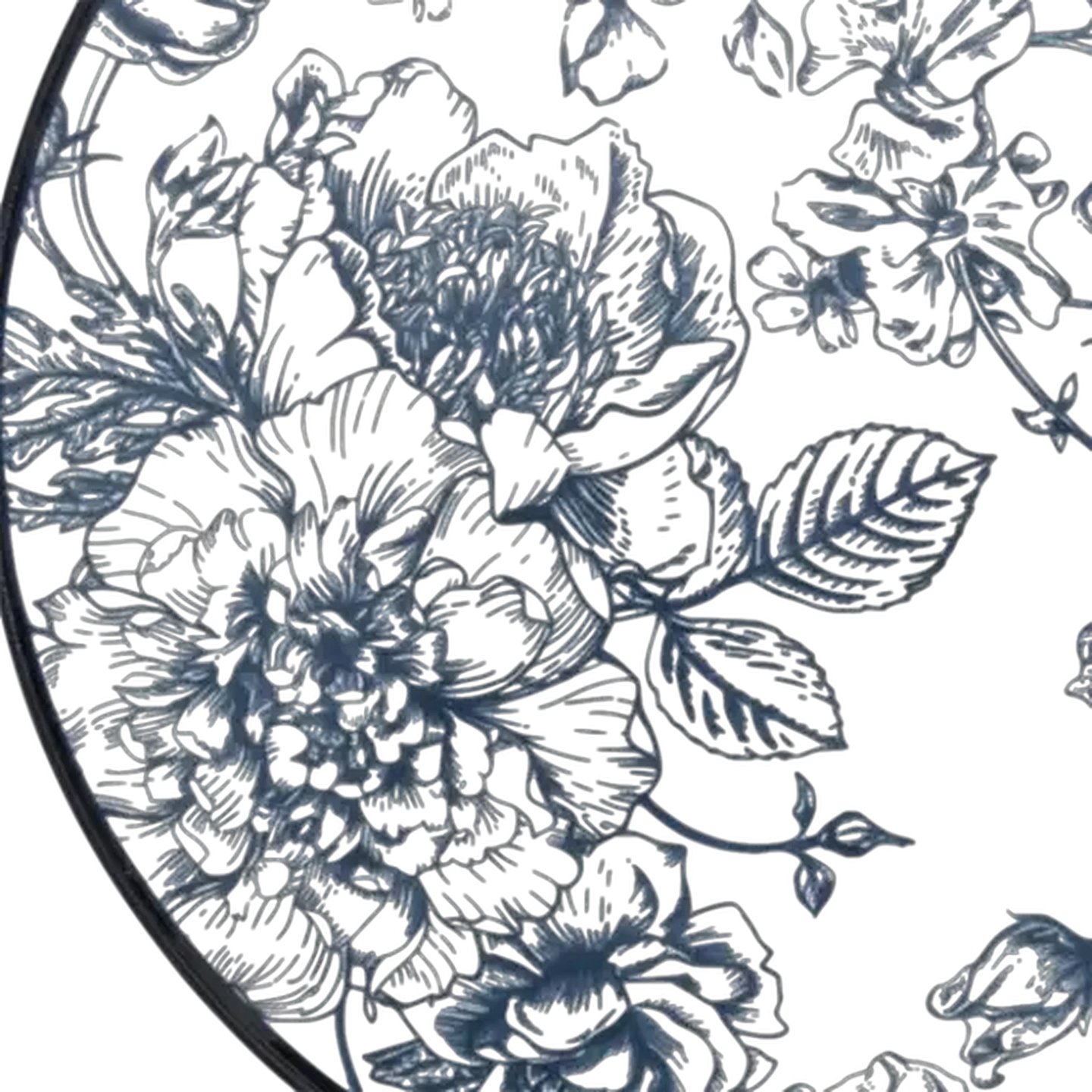 Image of Blue & White Floral Side Plate 19cm