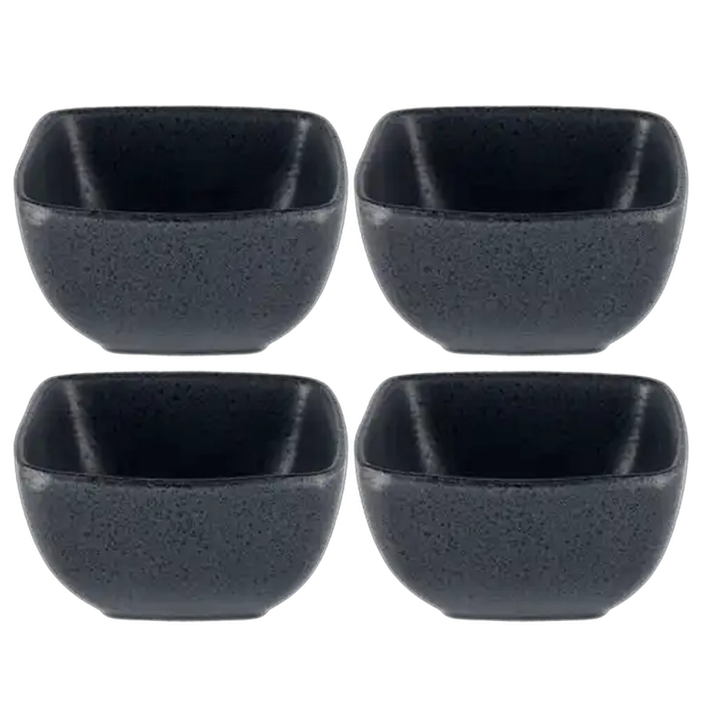 Image of Stoneware Black Bowls 4 Pack 15cm