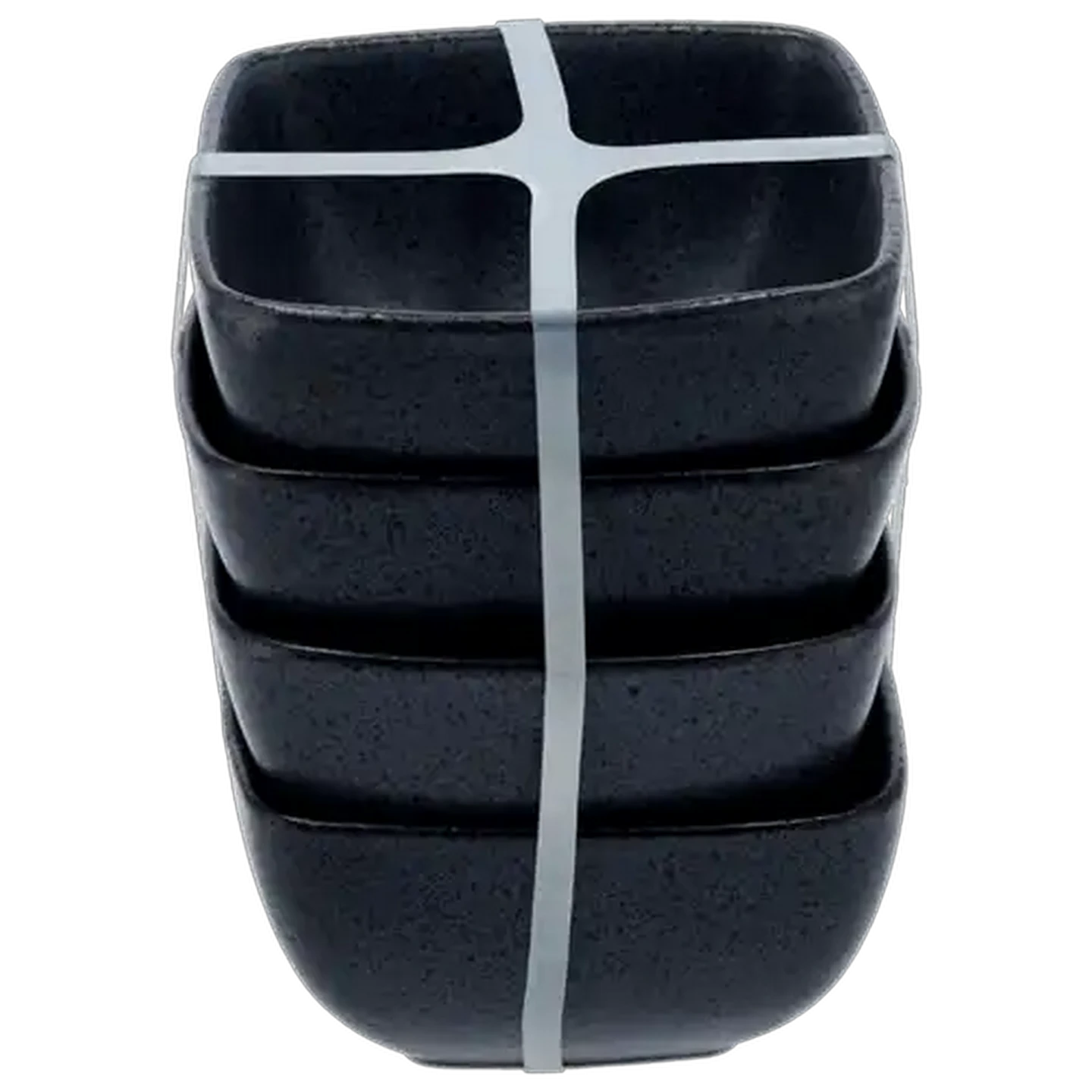 Image of Stoneware Black Bowls 4 Pack 15cm