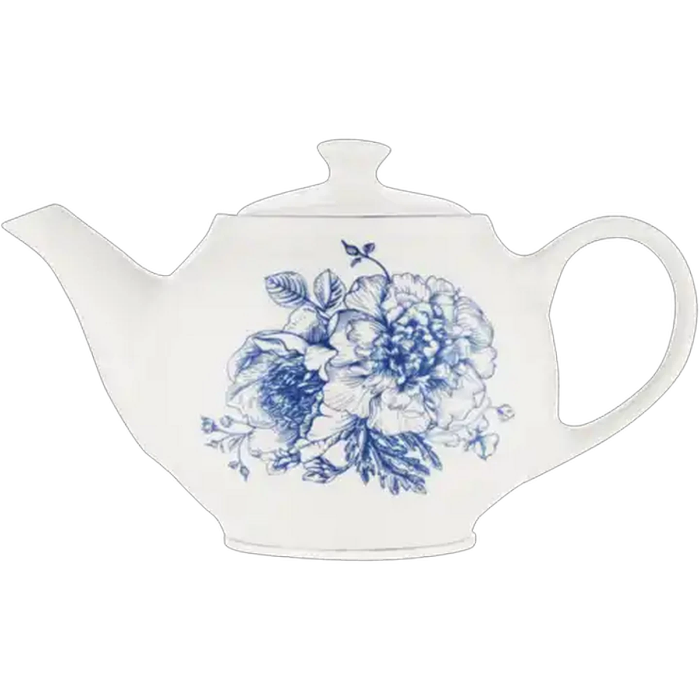 Image of Blue Floral Print Tea Pot 900ml