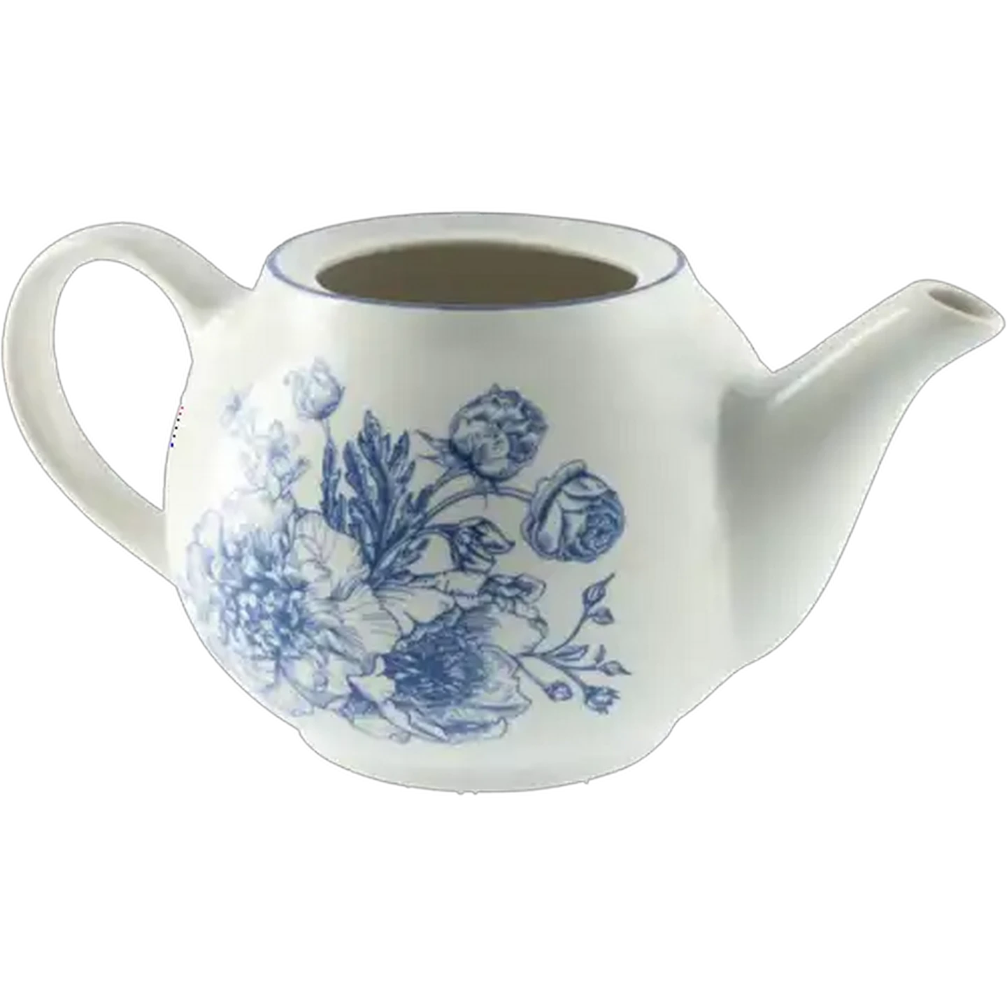 Image of Blue Floral Print Tea Pot 900ml