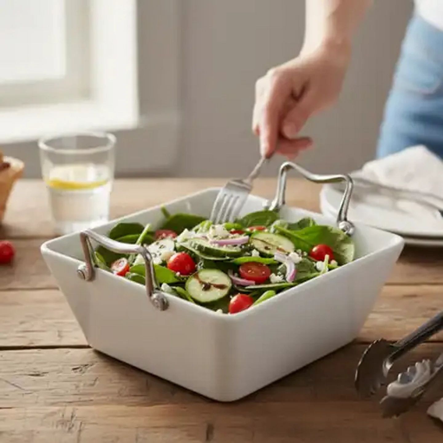 Image of Elegance White Elegance Salad Bowl