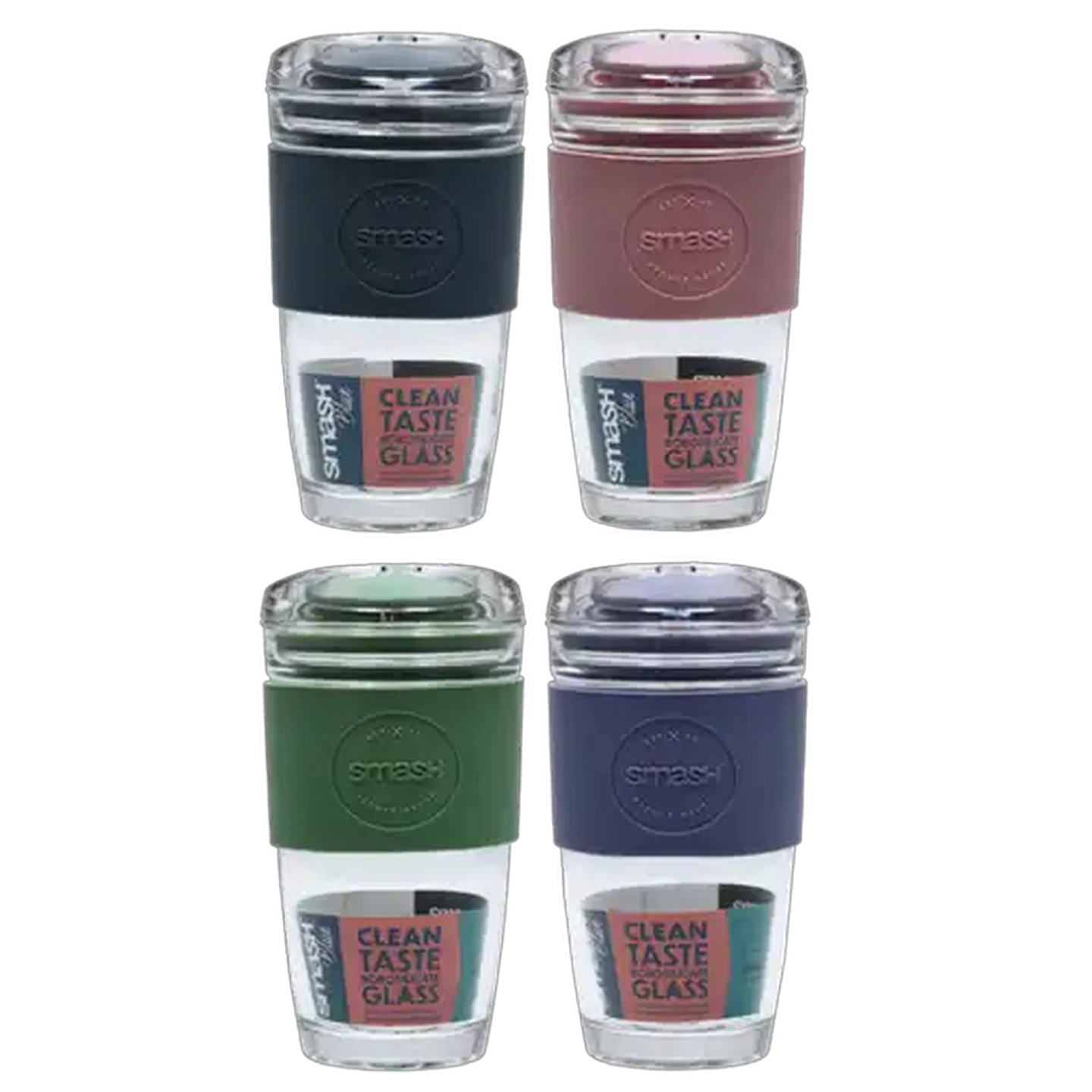 Image of Smash Glass Travel Mug 450ml (Colour May Vary)