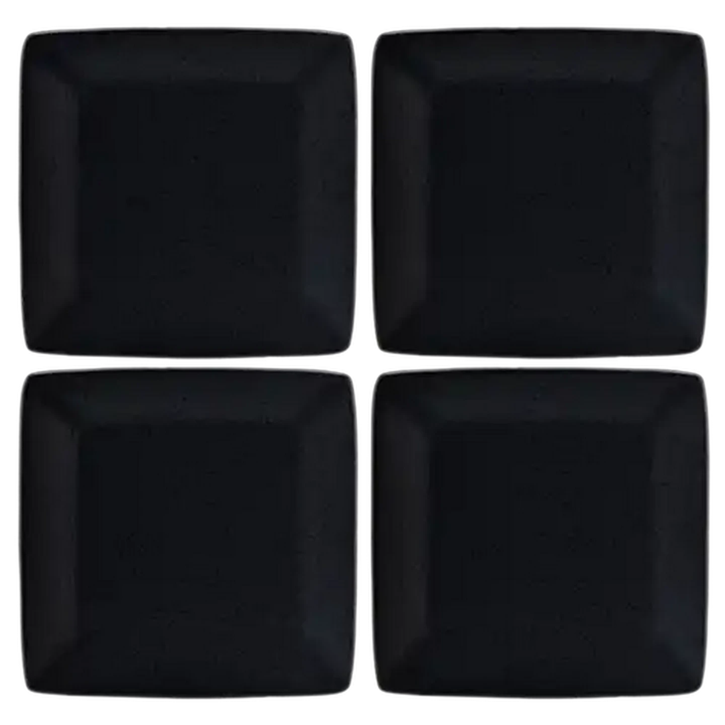 Image of Stoneware Black Side Plate 4 Pack 21.4cm