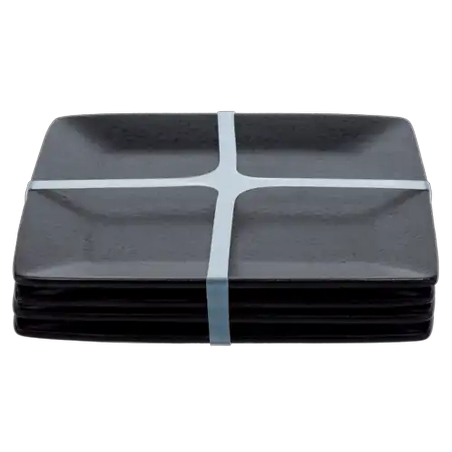 Image of Stoneware Black Side Plate 4 Pack 21.4cm