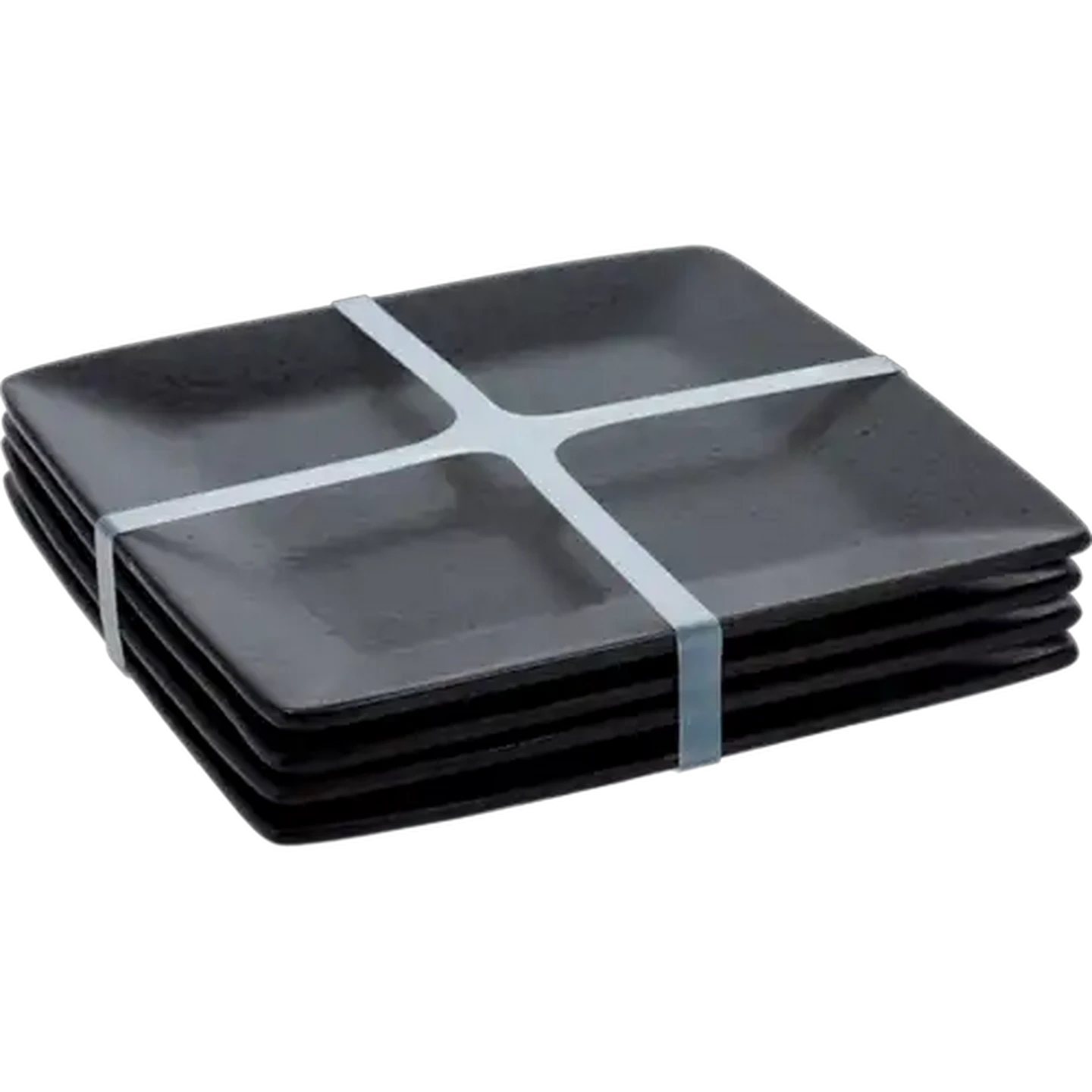Image of Stoneware Black Side Plate 4 Pack 21.4cm