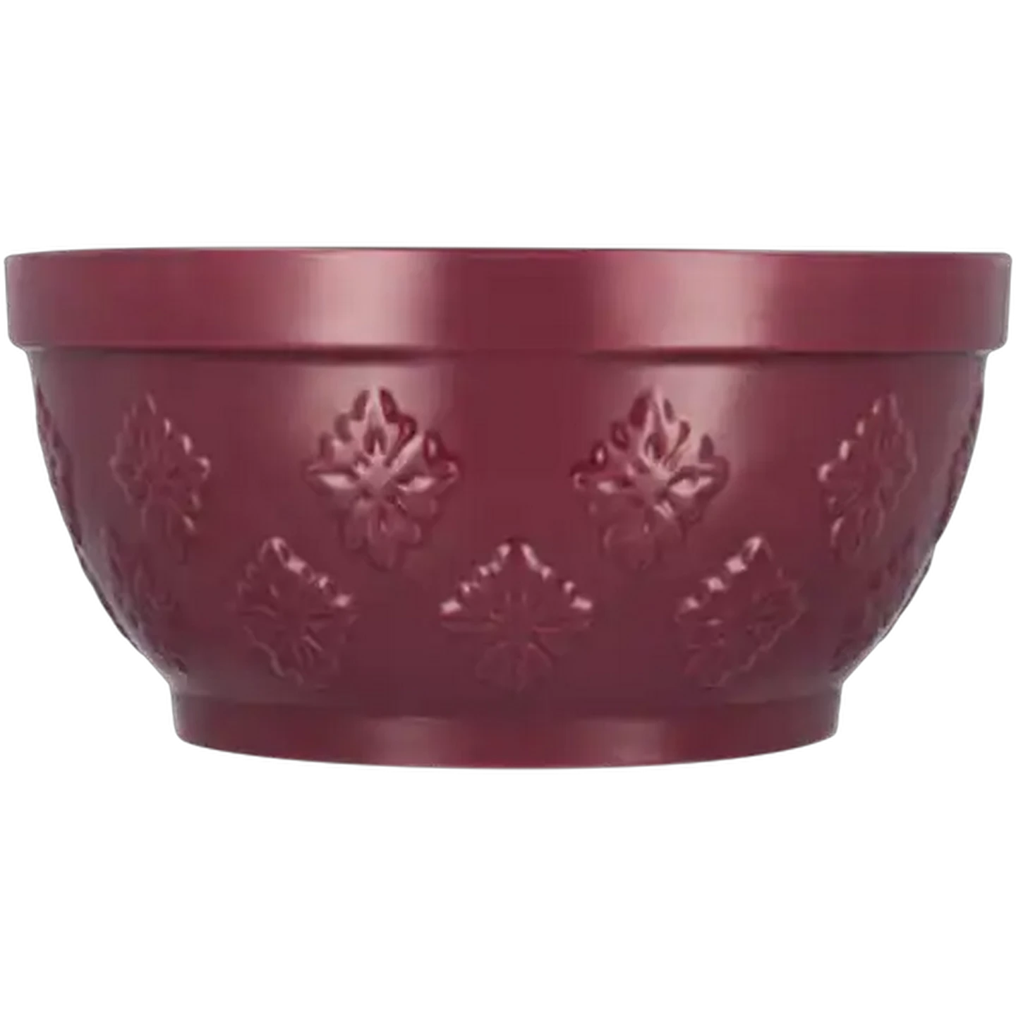 Image of Burgundy Embossed Salad Bowl