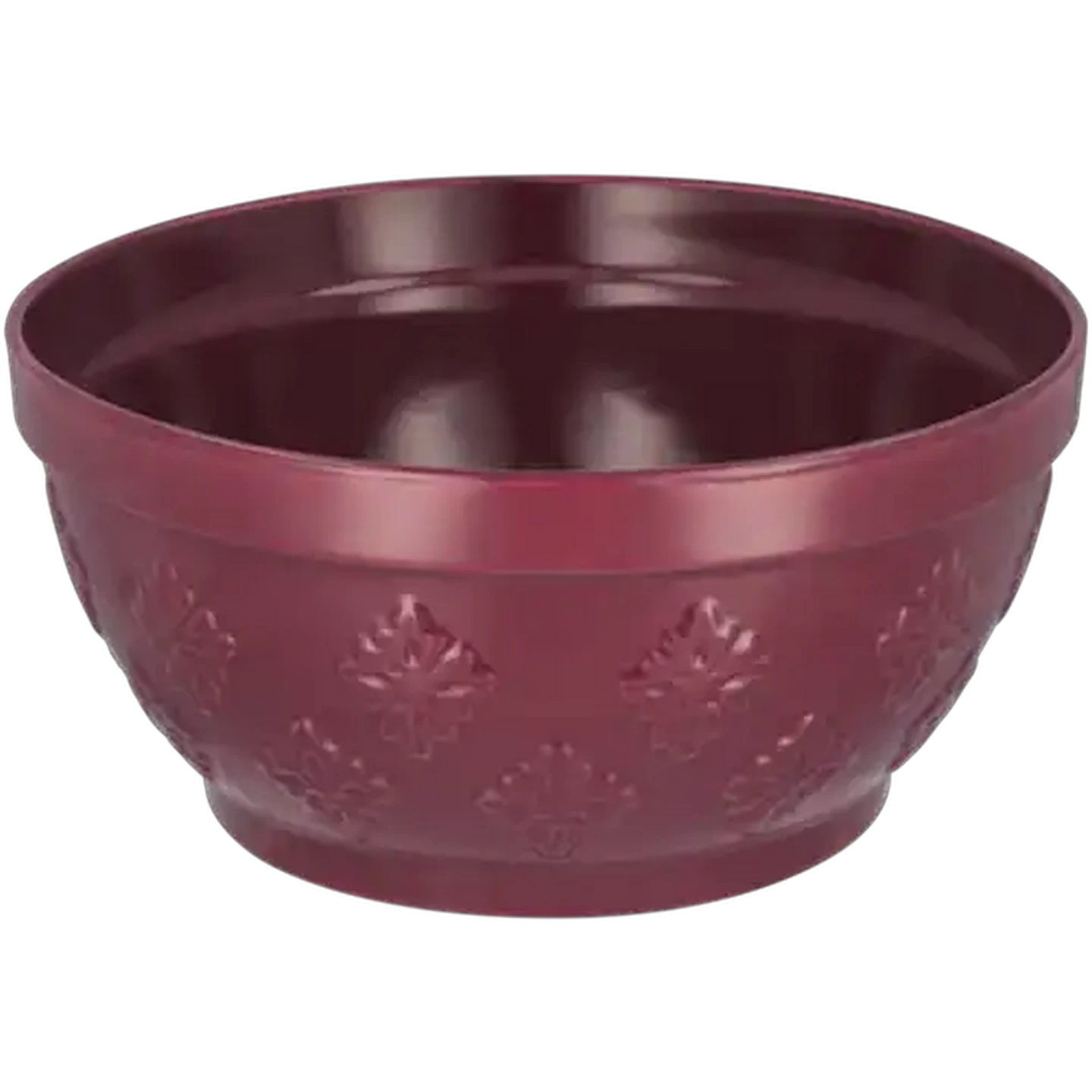 Image of Burgundy Embossed Salad Bowl
