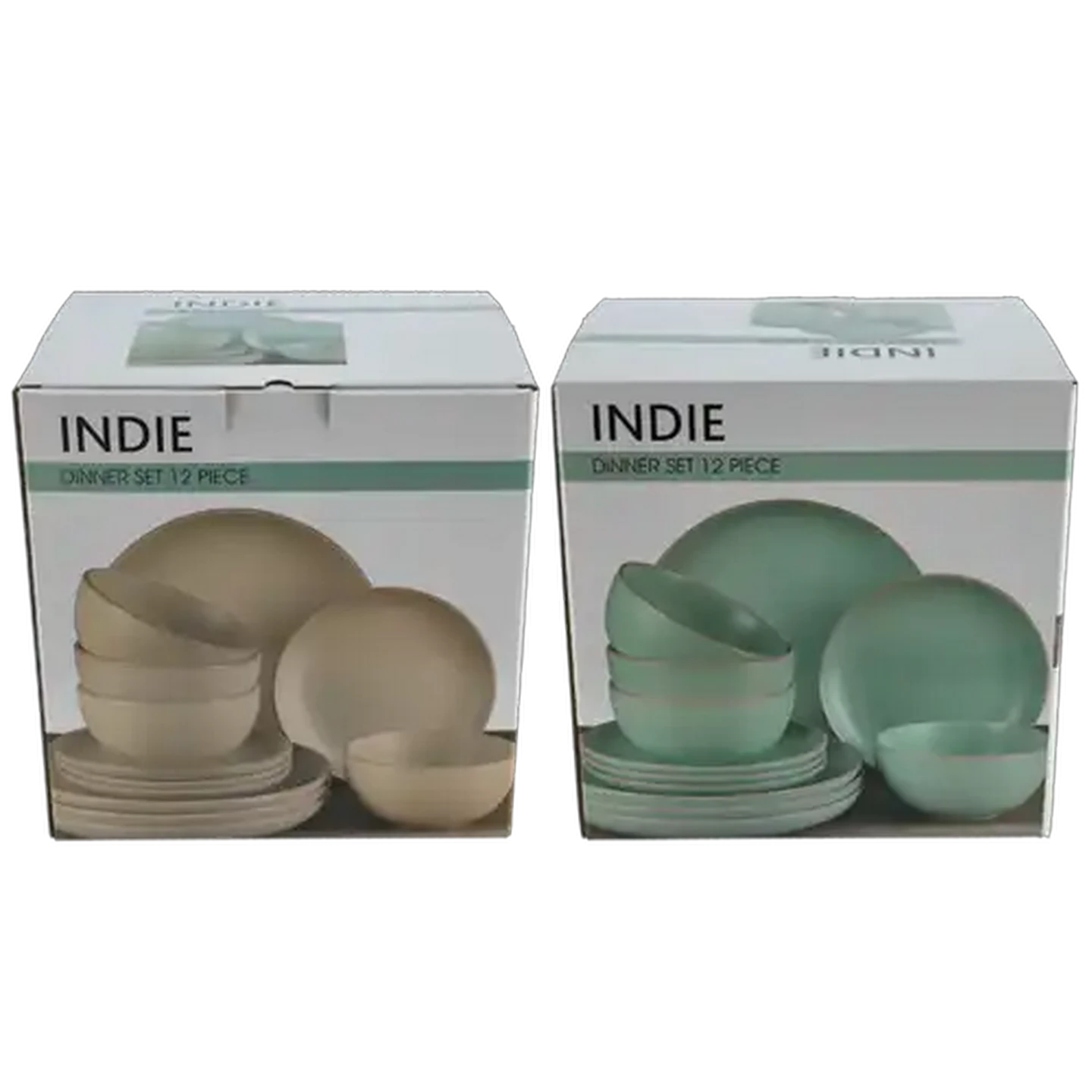 Image of Indie Dinner Set 12 Piece (Colour May Vary)