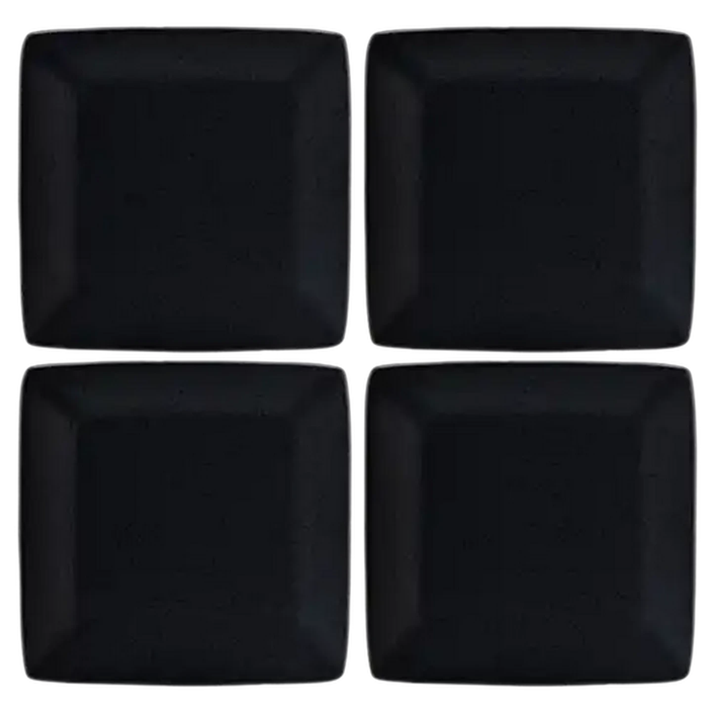 Image of Stoneware Black Dinner Plate 4 Pack 26.7cm