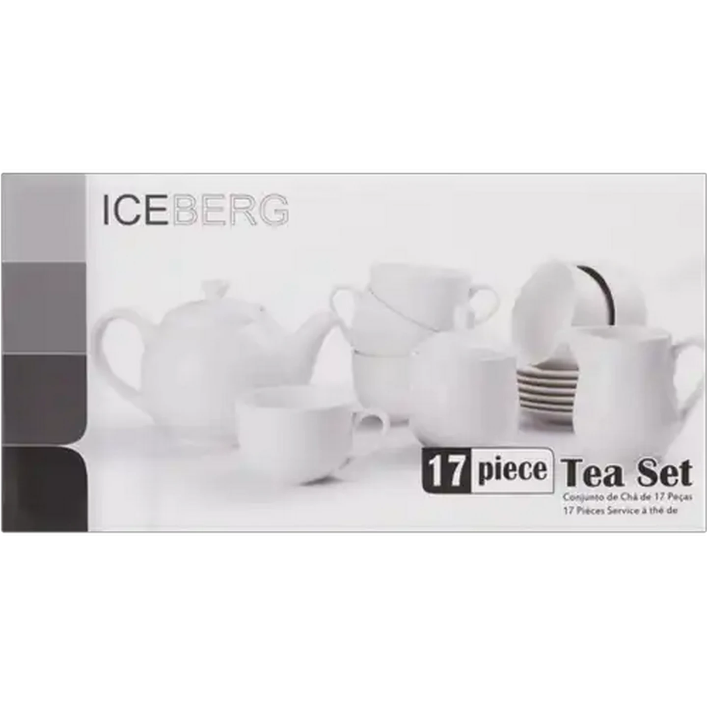 Image of Iceberg White Porcelain Tea Set 17 Piece