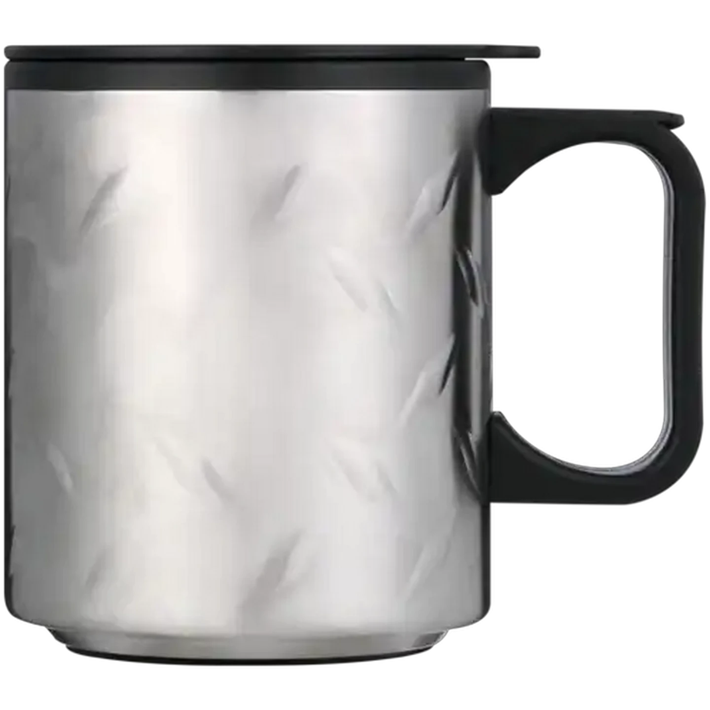 Image of Camper Silver Checker Plate Camping Mug