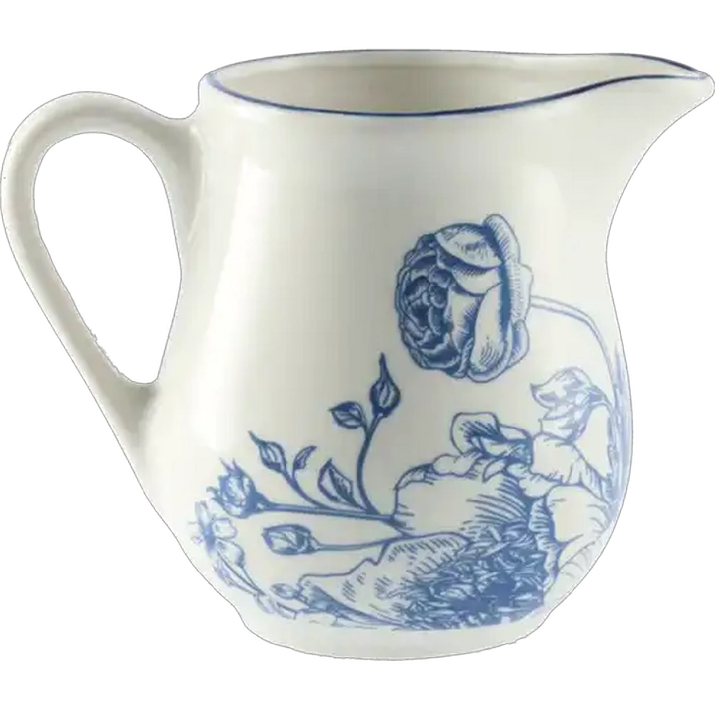 Image of Blue Floral Print Creamer 250ml