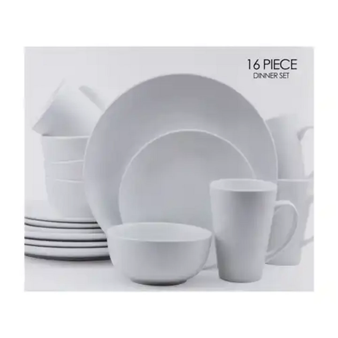 Image of White Coupe Charm Dinner Set 16 Piece