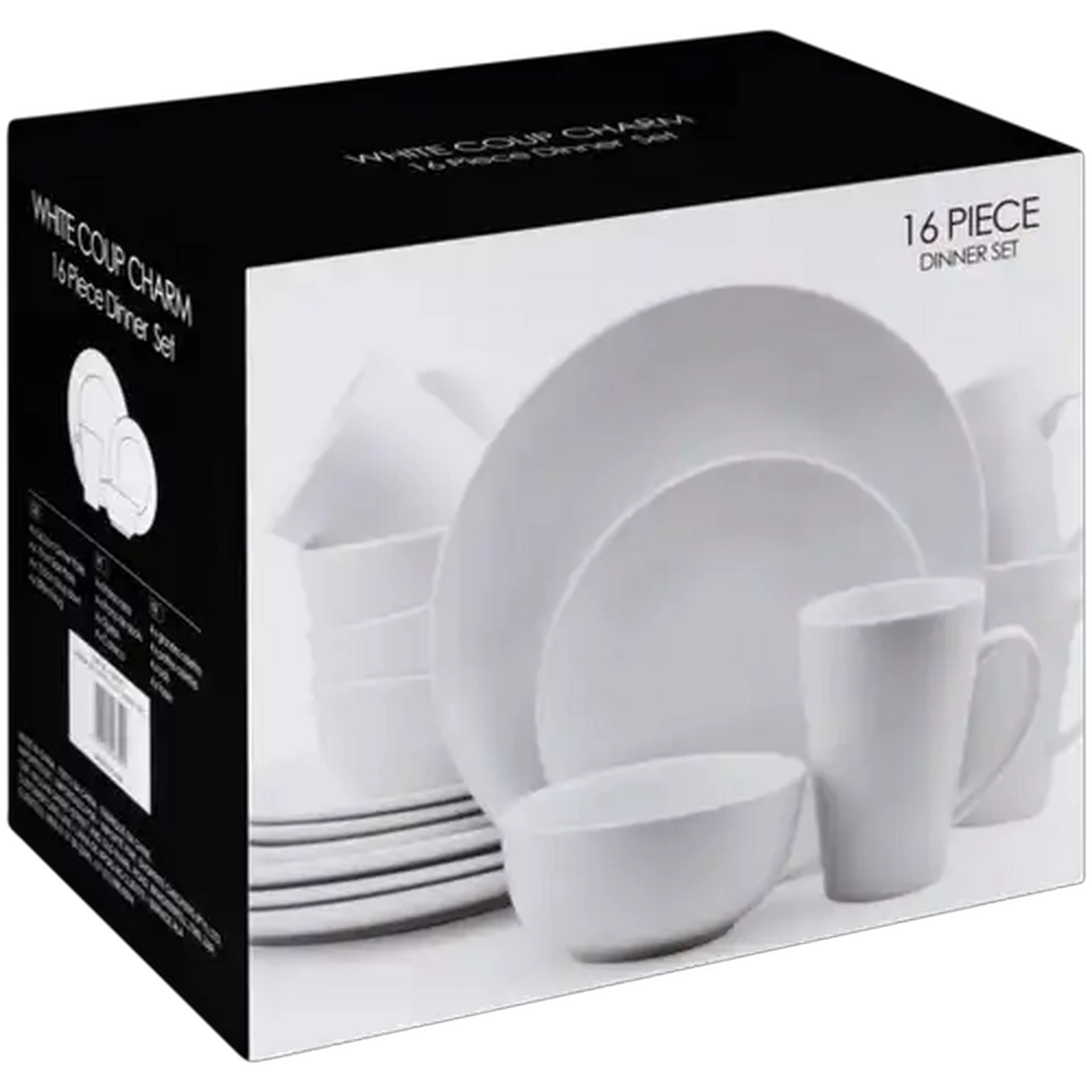 Image of White Coupe Charm Dinner Set 16 Piece