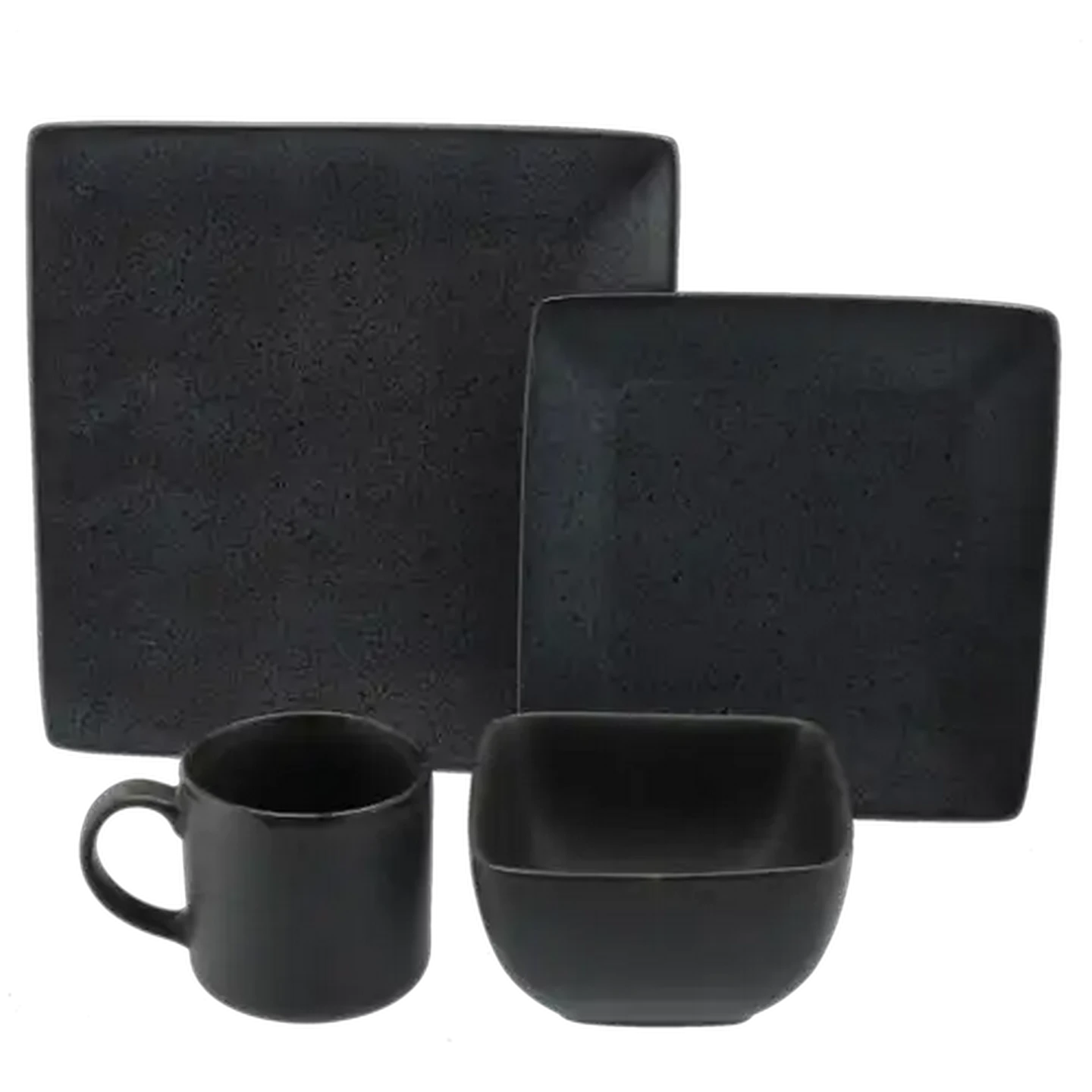 Image of Graphite Square Dinner Set 16-Piece