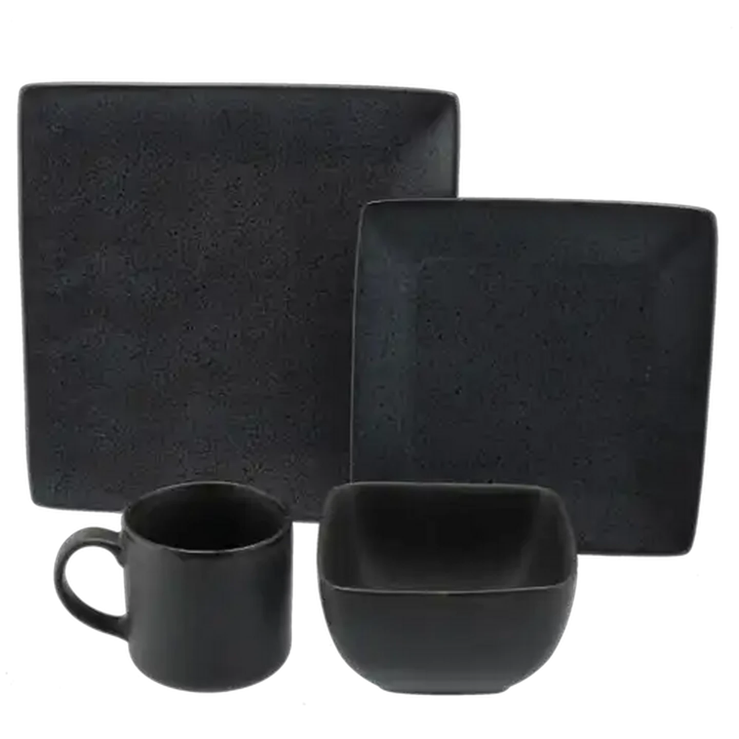 Image of Graphite Square Dinner Set 16-Piece