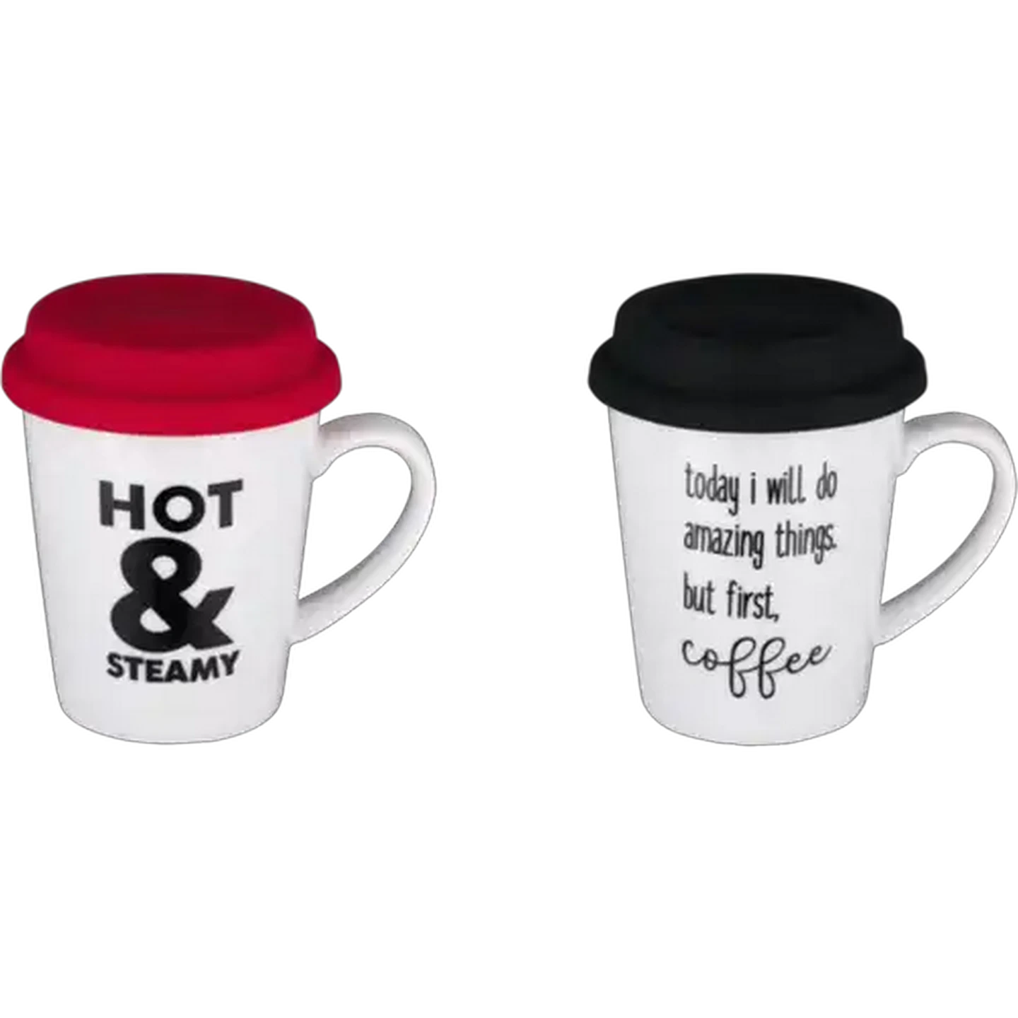 Image of Coffee Mug with Silicone Lid (Colour May Vary)