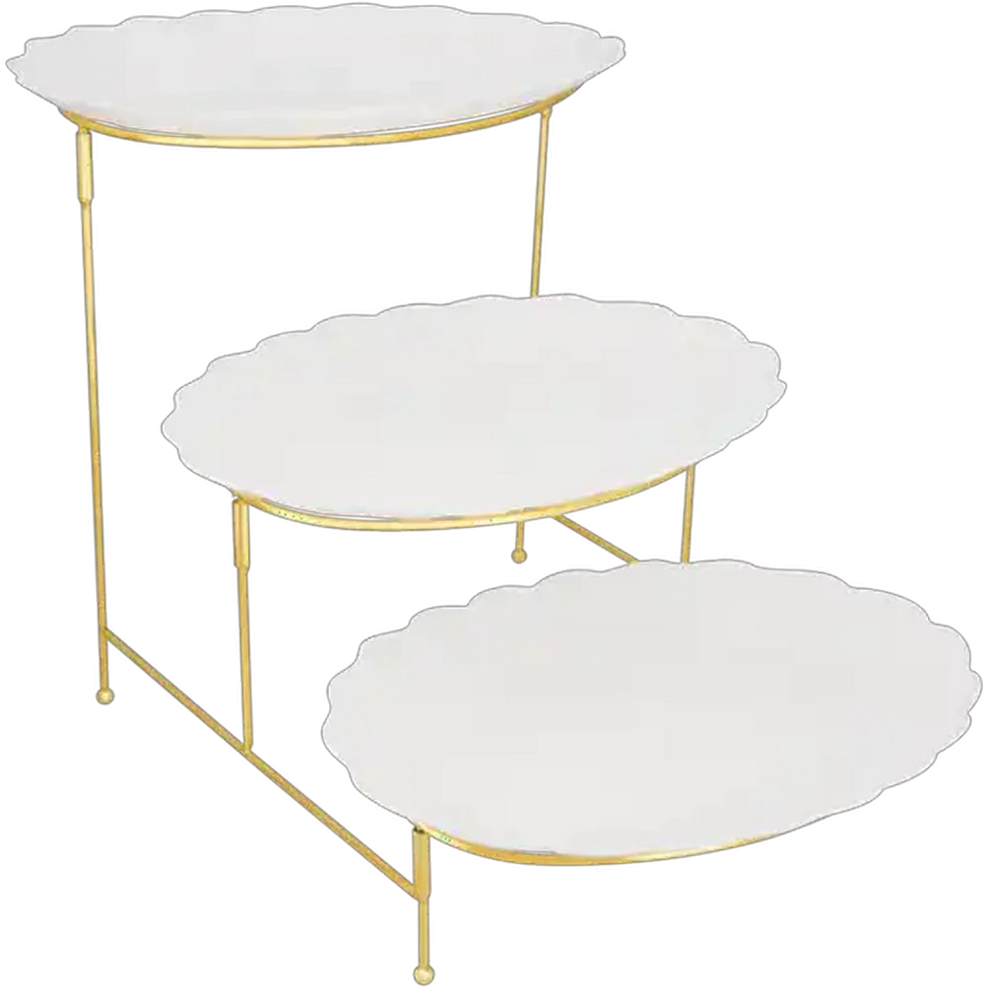 Image of Opal 3 Tier Chip & Dip Serving Platters 4 Piece