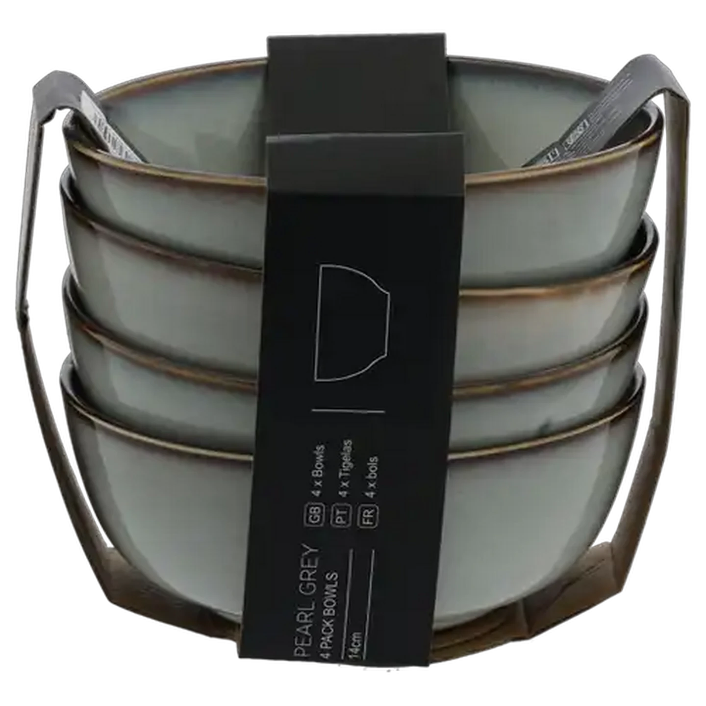 Image of Pearl Grey Noodle Bowl 14cm 4 Piece