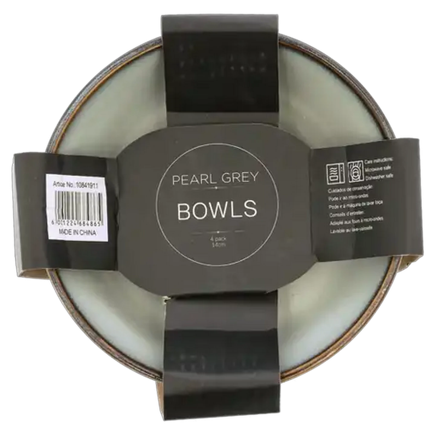 Image of Pearl Grey Noodle Bowl 14cm 4 Piece
