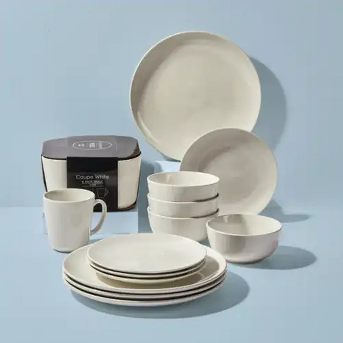 Image of Coupe White Porcelain Bowls 4-Pack