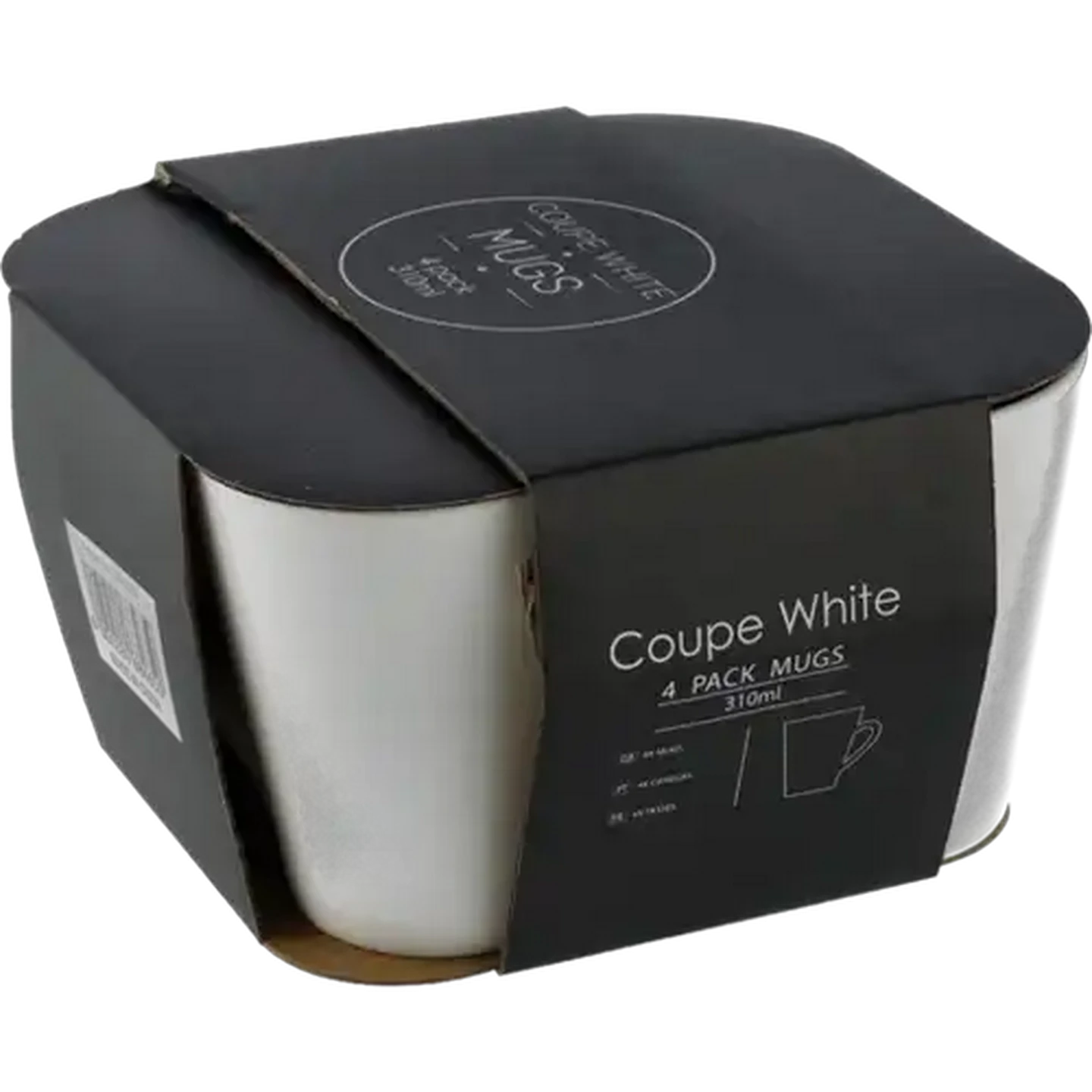 Image of Coupe White Mug 310ml 4-Pack