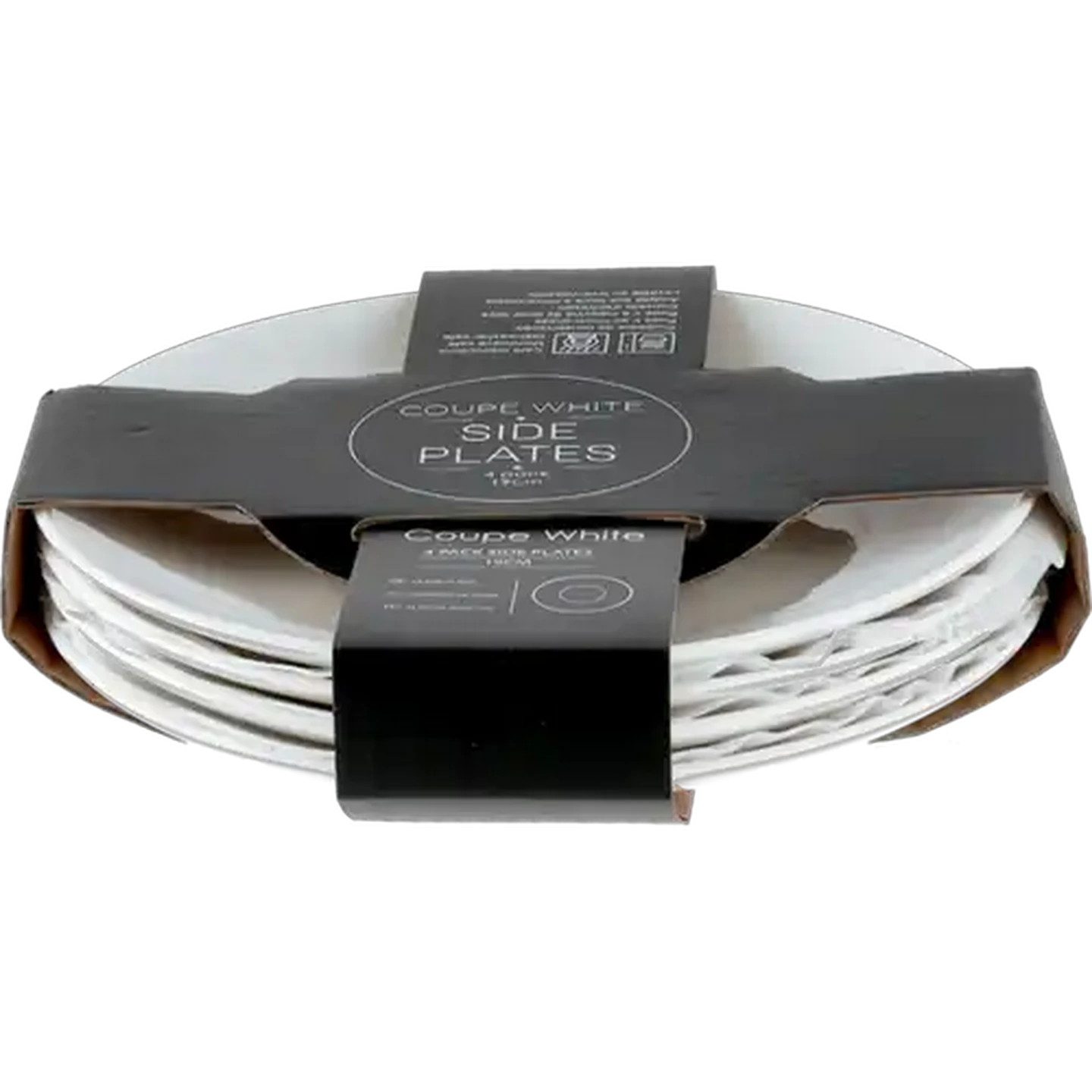 Image of Coupe White Porcelain Side Plates 20cm 4-Pack