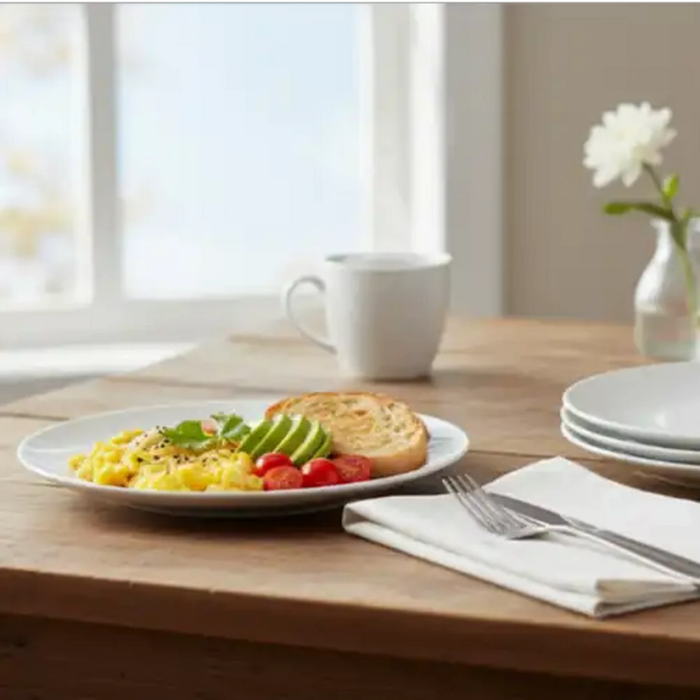 Image of Coupe White Porcelain Side Plates 20cm 4-Pack