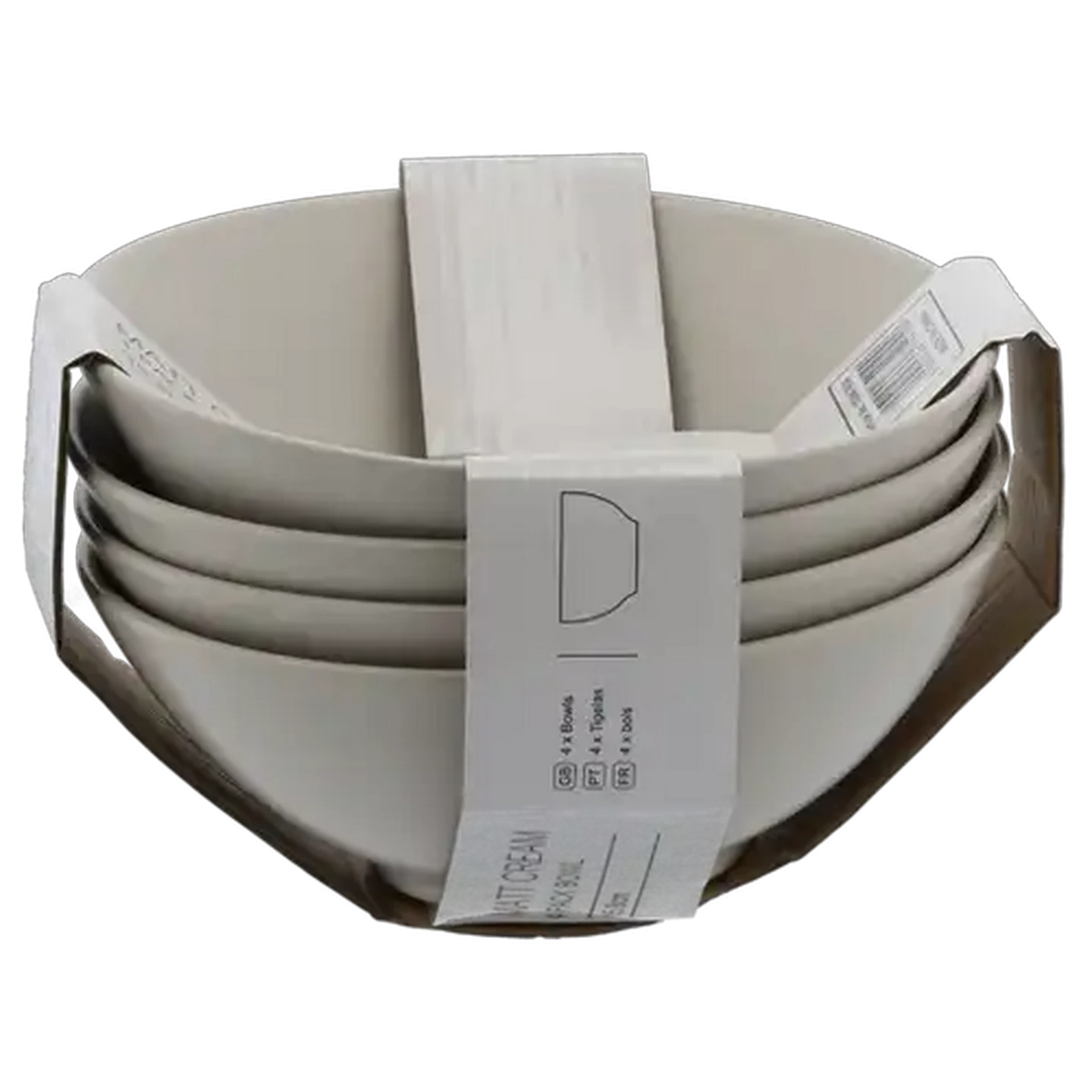 Image of Matt Cream Classic Bowl 15.8cm 4-Piece