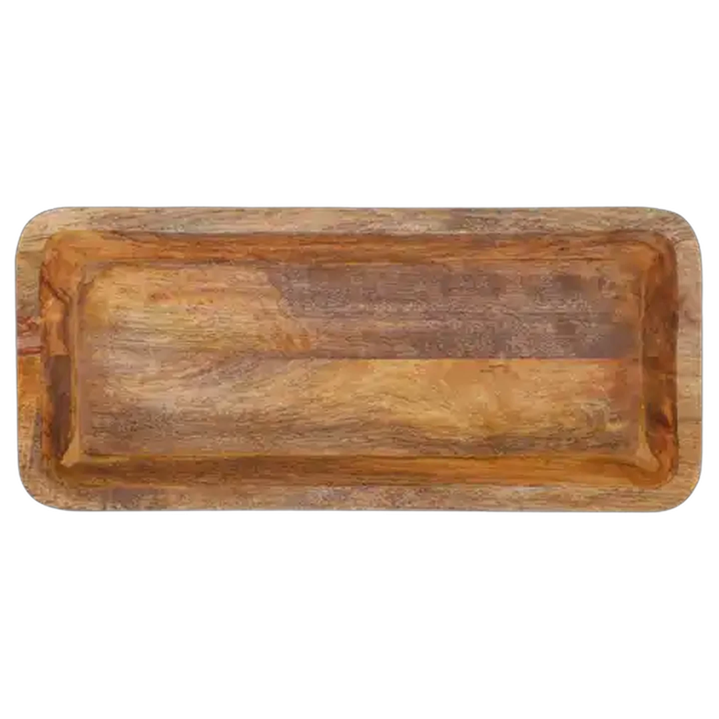 Image of Mango Wood Rectangle Serving Bowl 45x20x7cm