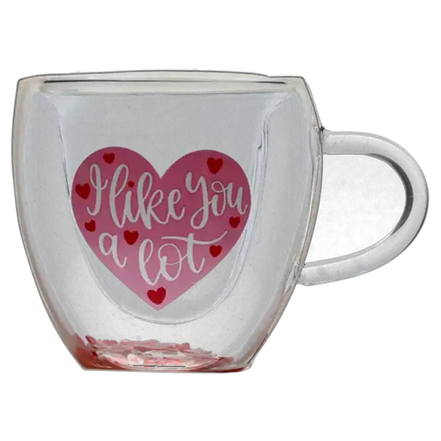 Image of Valentine Double Wall Glass Mug 300ml