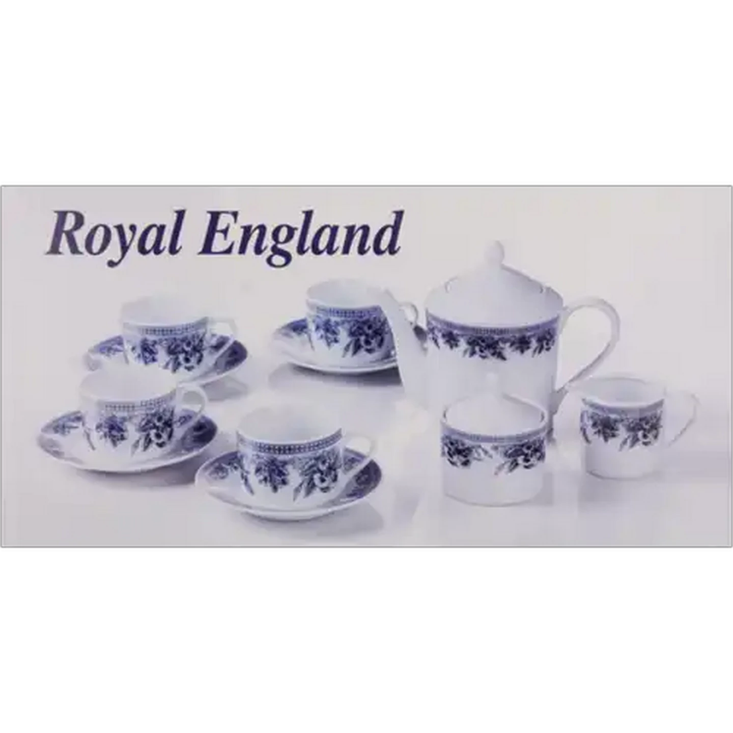 Image of Royal England Porcelain Tea Set 13 Piece