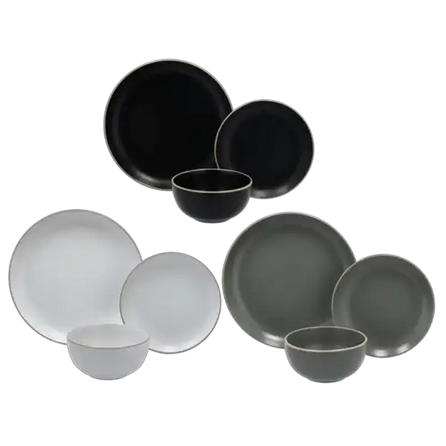 Image of Matt Mirage Dinner Set 12 Piece (Colour May Vary)