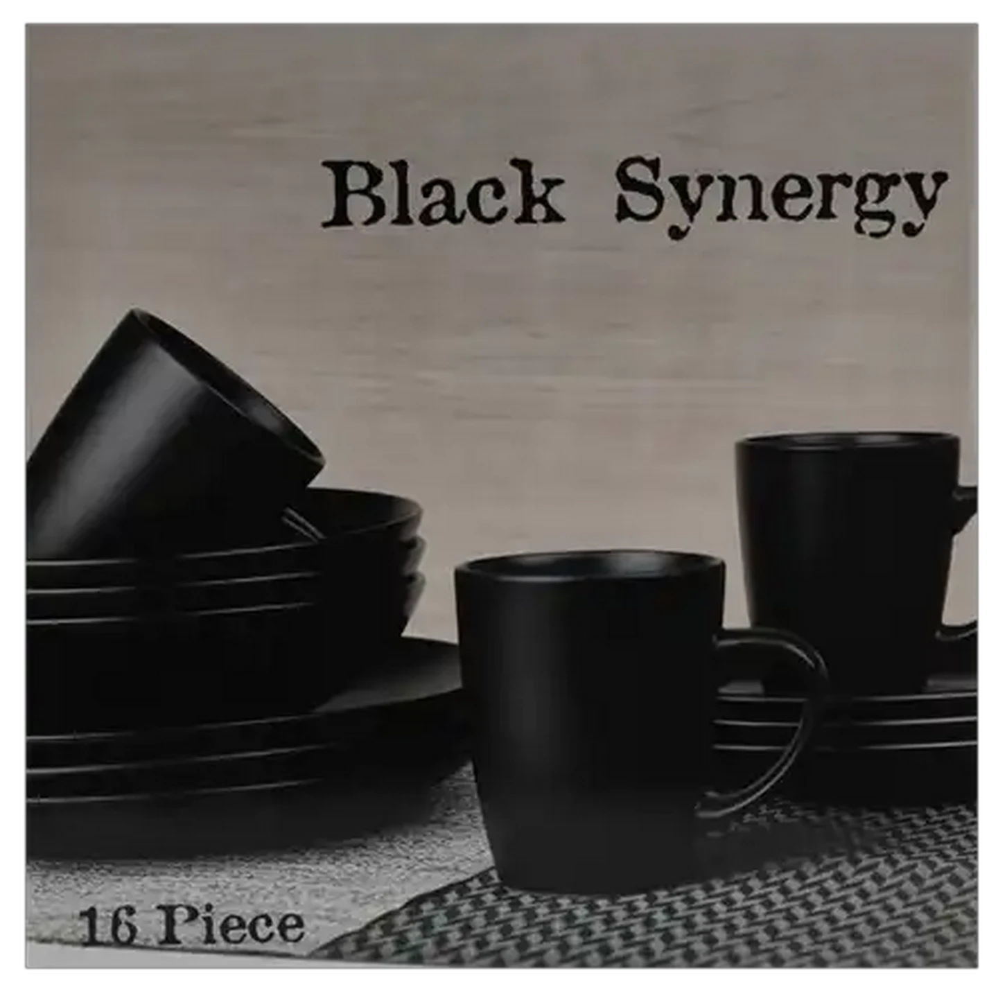 Image of Black Synergy Dinner Set 16 Piece