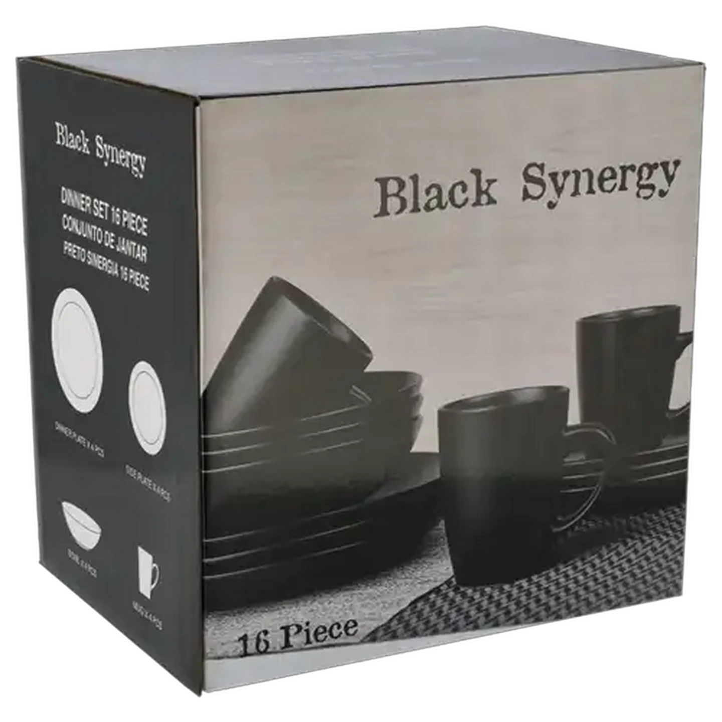 Image of Black Synergy Dinner Set 16 Piece