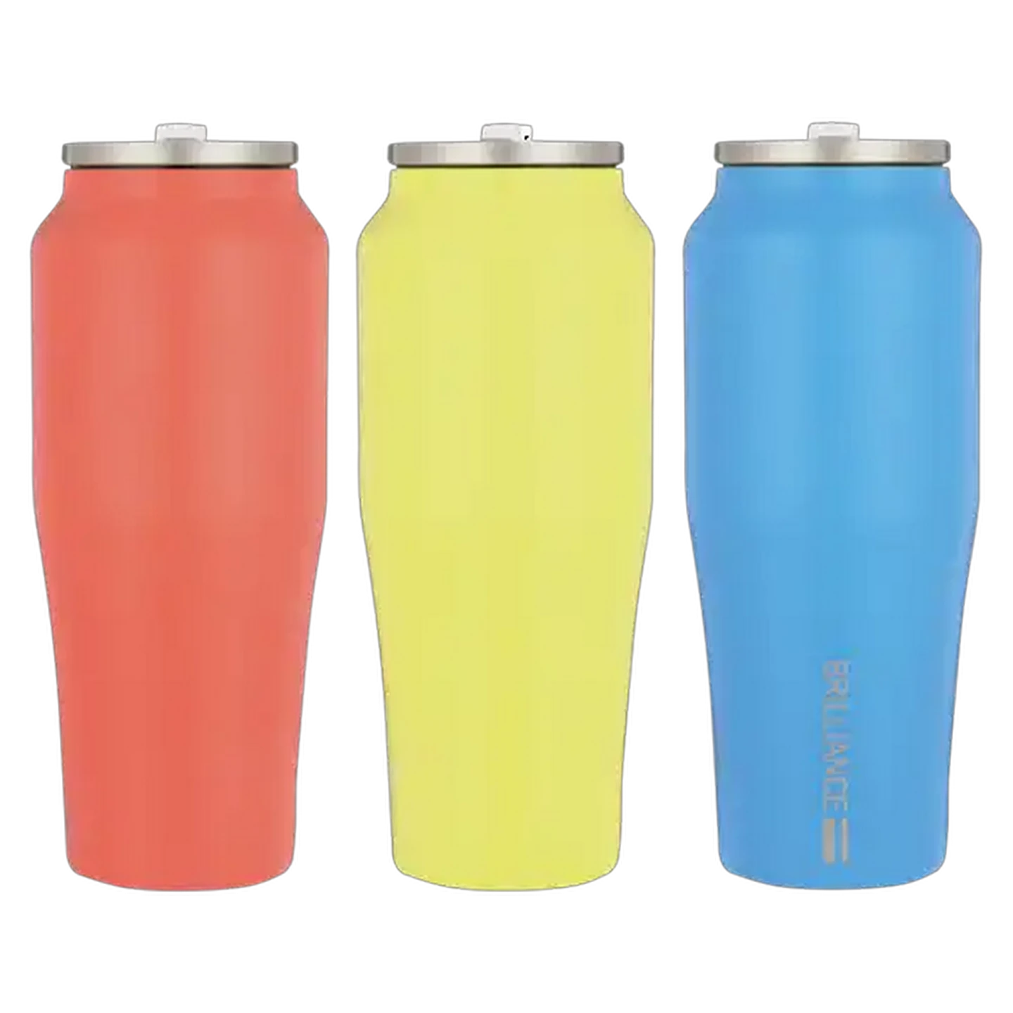 Image of Vibrant Stainless Steel Mug With Straw 500ml