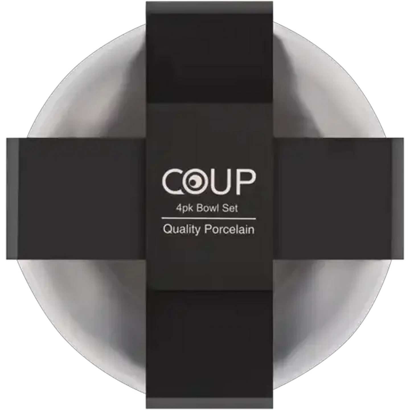 Image of Coup White Porcelain Bowl Set 4 Piece